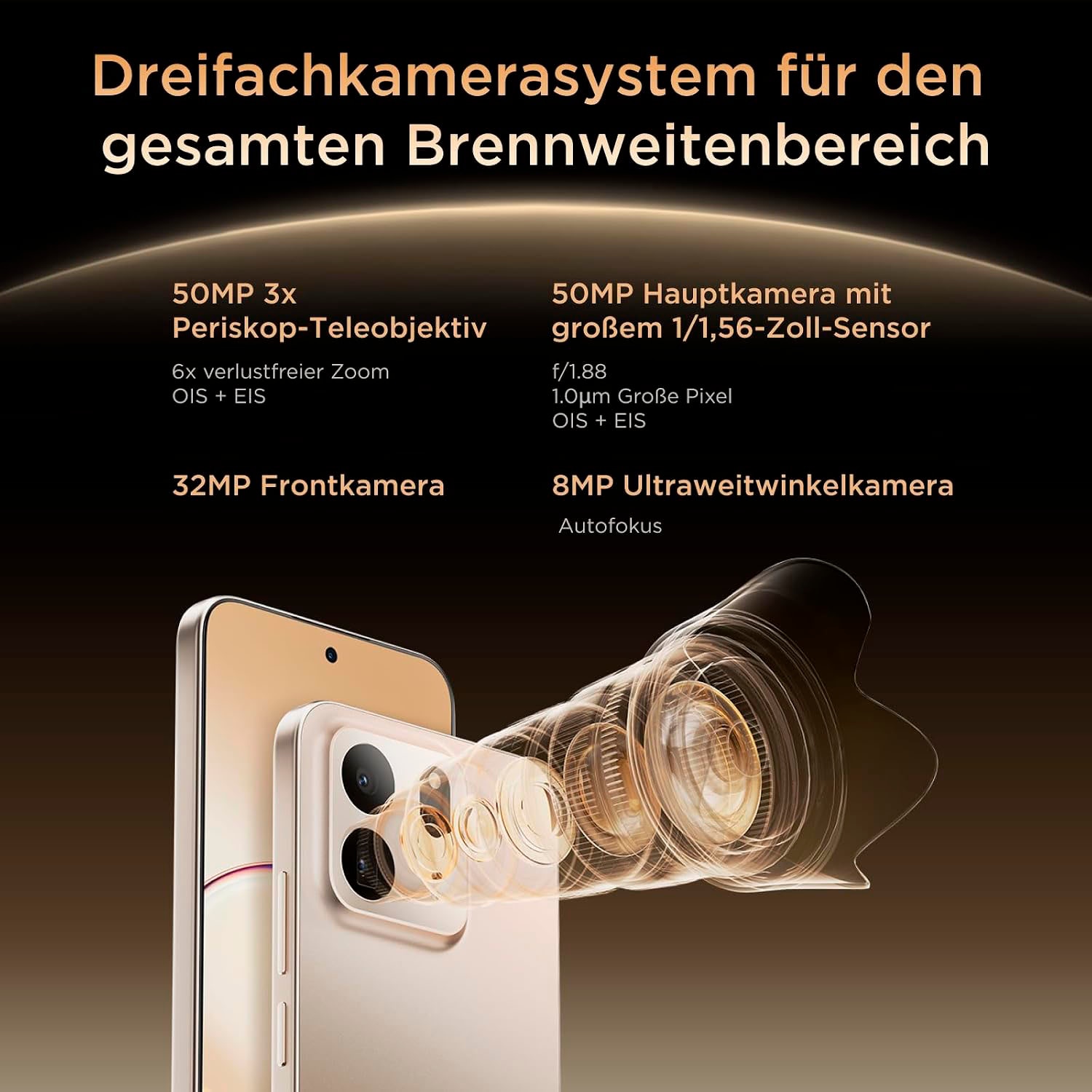 TCL Smartphone »P80 Ultra 512GB« sunit gold