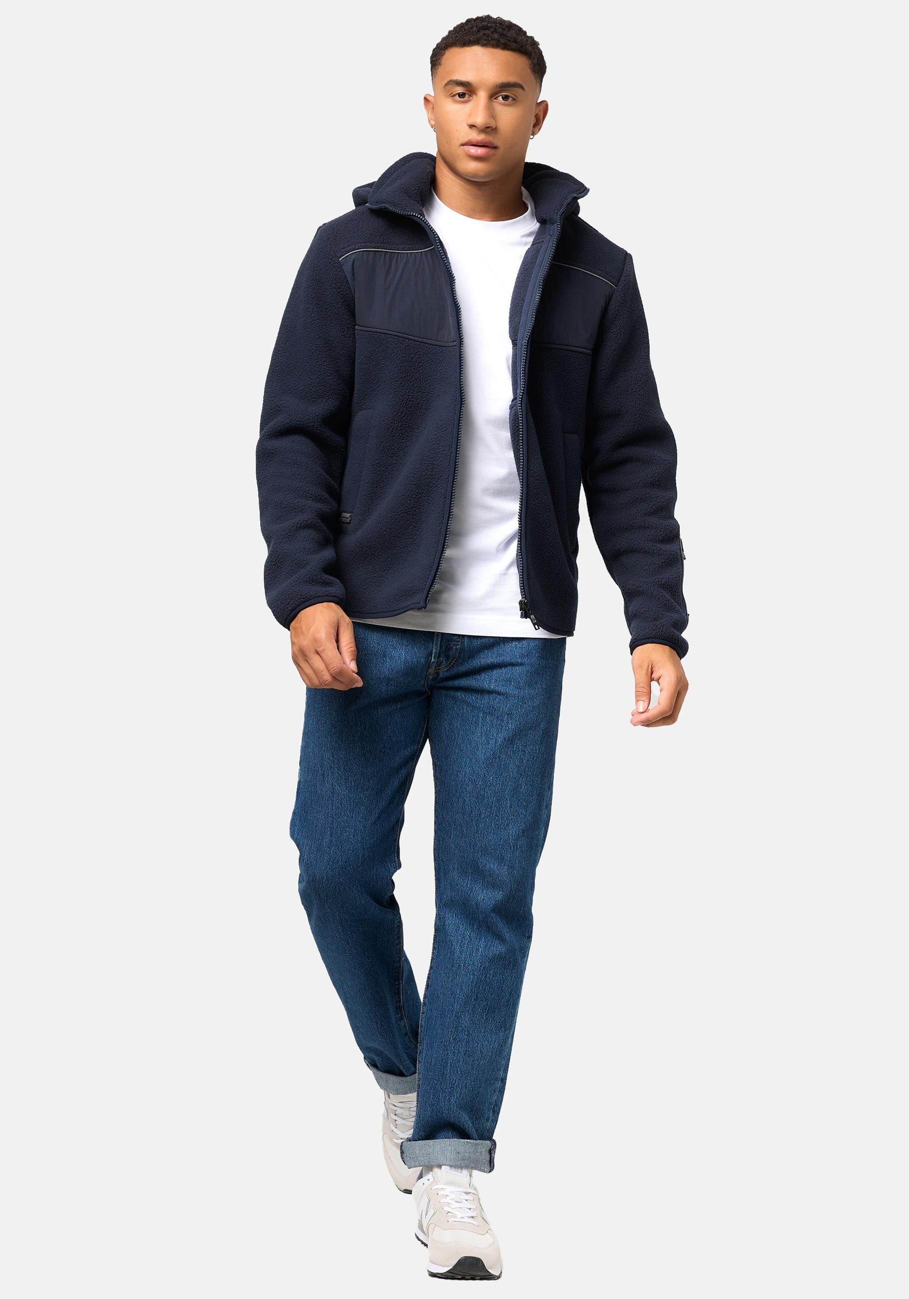 Stone Harbour Fleecejacke »Illian«, mit Kapuze, Sportliche Herren Fleece-Outdoorjacke mit Kapuze