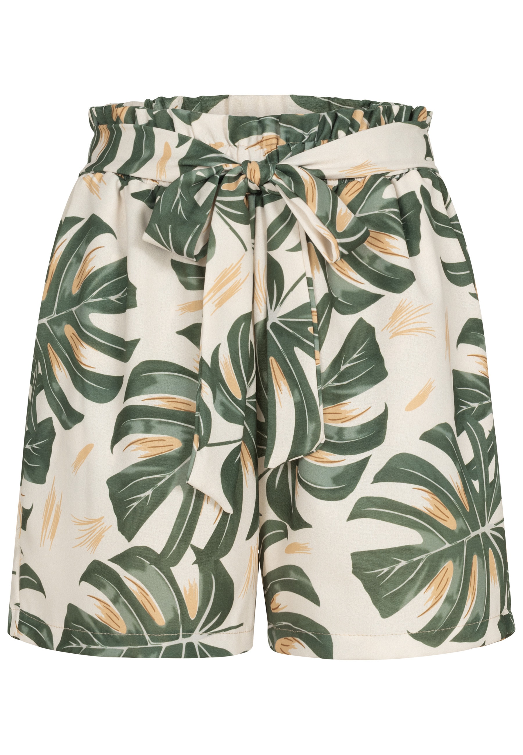 CLOUD 5IVE Shorts "CLOUD 5IVE Paperbag Shorts with tie belt and palm print" günstig online kaufen