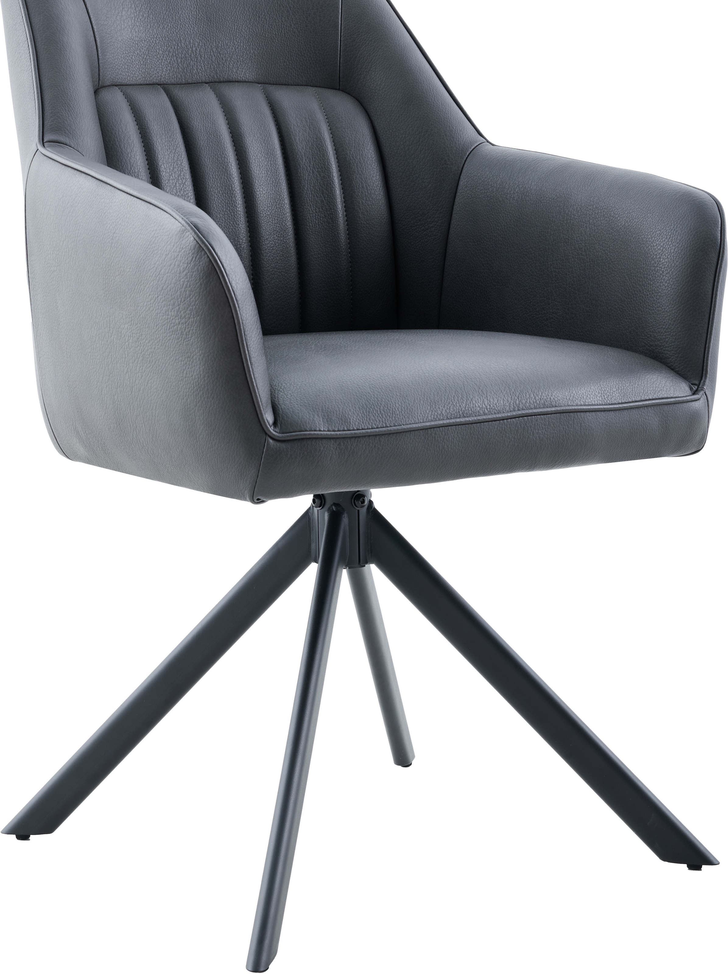 HELA Armlehnstuhl »POLINA« (Set) 2 Stk.4-Fuß, 360° drehbar, Ovalrohrgestell, Armlehnen, Lederoptik