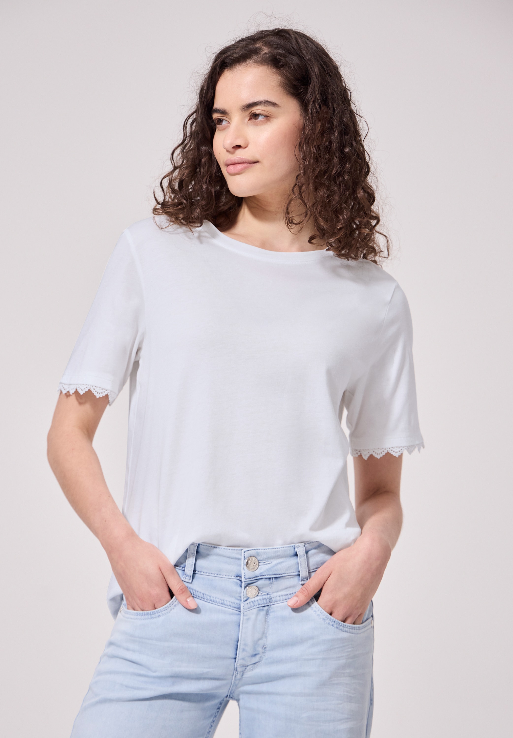 STREET ONE STUDIO T-Shirt aus softem Materialmix