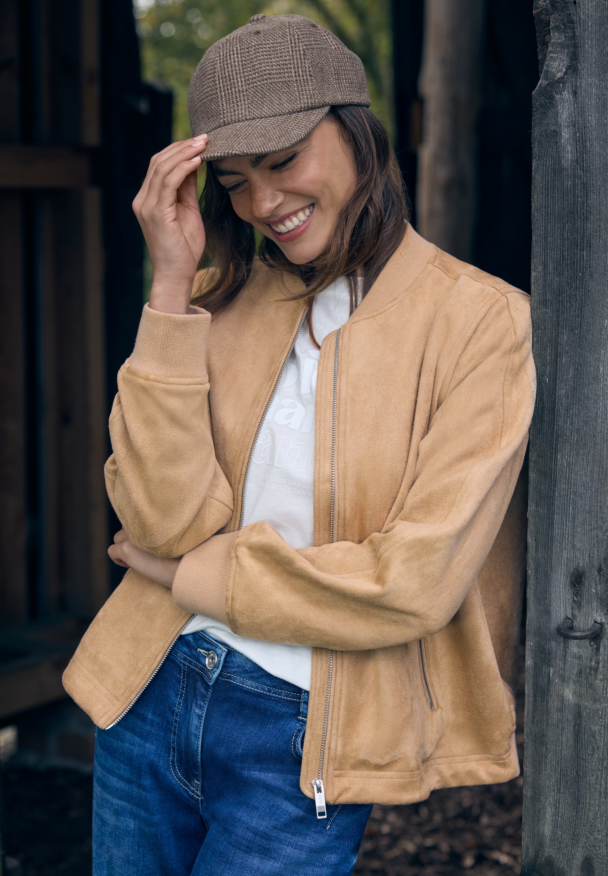 Cecil Blouson ohne Kapuze in Velours-Optik günstig online kaufen