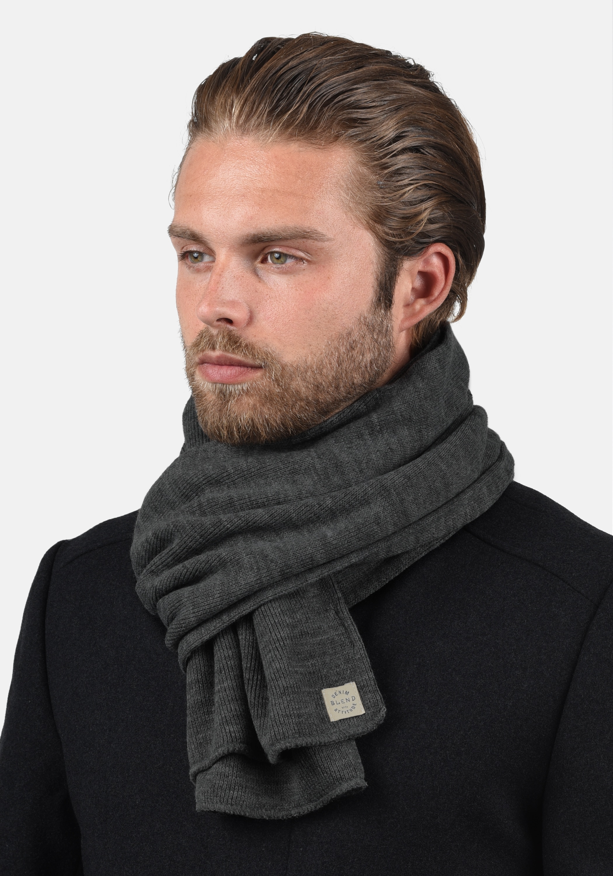 Blend Strickschal "BHScar" Schal mit Logobadge günstig online kaufen