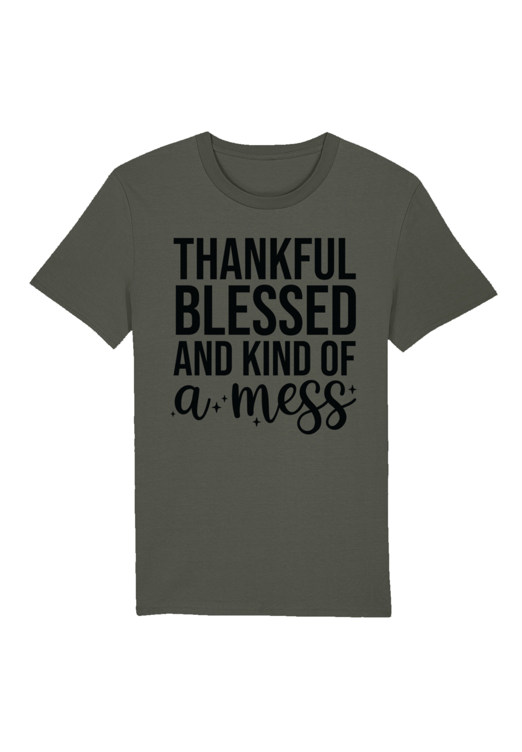 F4NT4STIC T-Shirt "thankful blessed and kind of a mess", Premium Qualität, günstig online kaufen