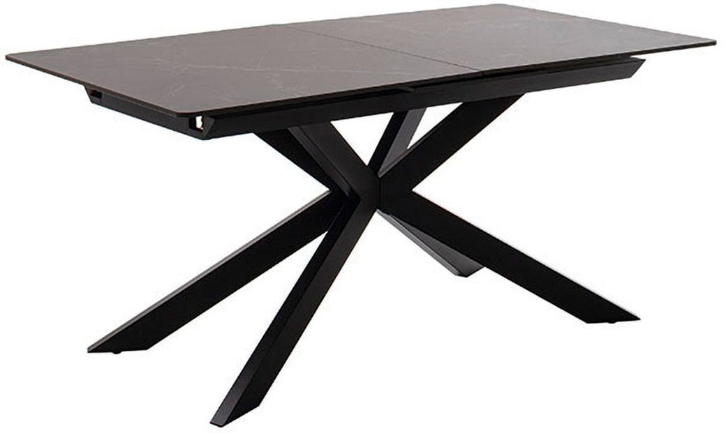 MCA furniture Esstisch »BONANZA Auszugstisch 160-200 cm marmoriert«, (Einzelstück), Keramik,Metall, Marmor-Optik, Synchronauszug, ausziehbar, 6-8 Personen