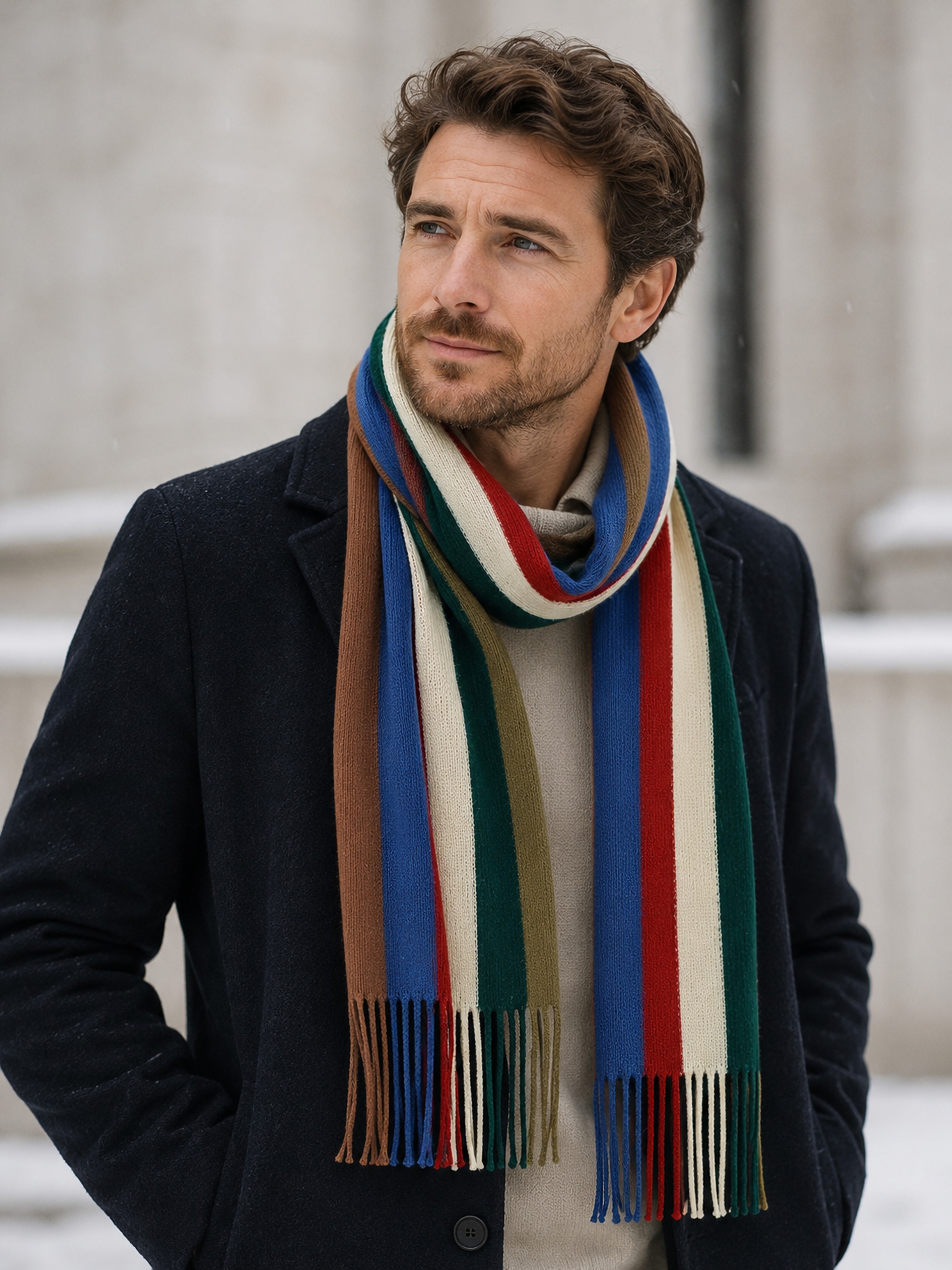 COLLEZIONE ALESSANDRO Wollschal "Light" schmaler Schal, Made in Italy