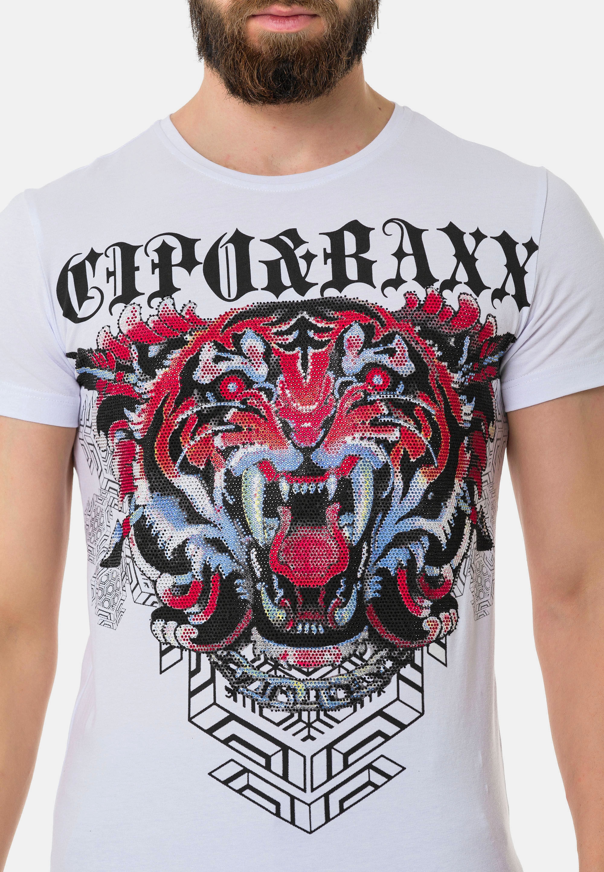 Cipo & Baxx T-Shirt »T-Shirt«, mit Löwen-Grafikdruck