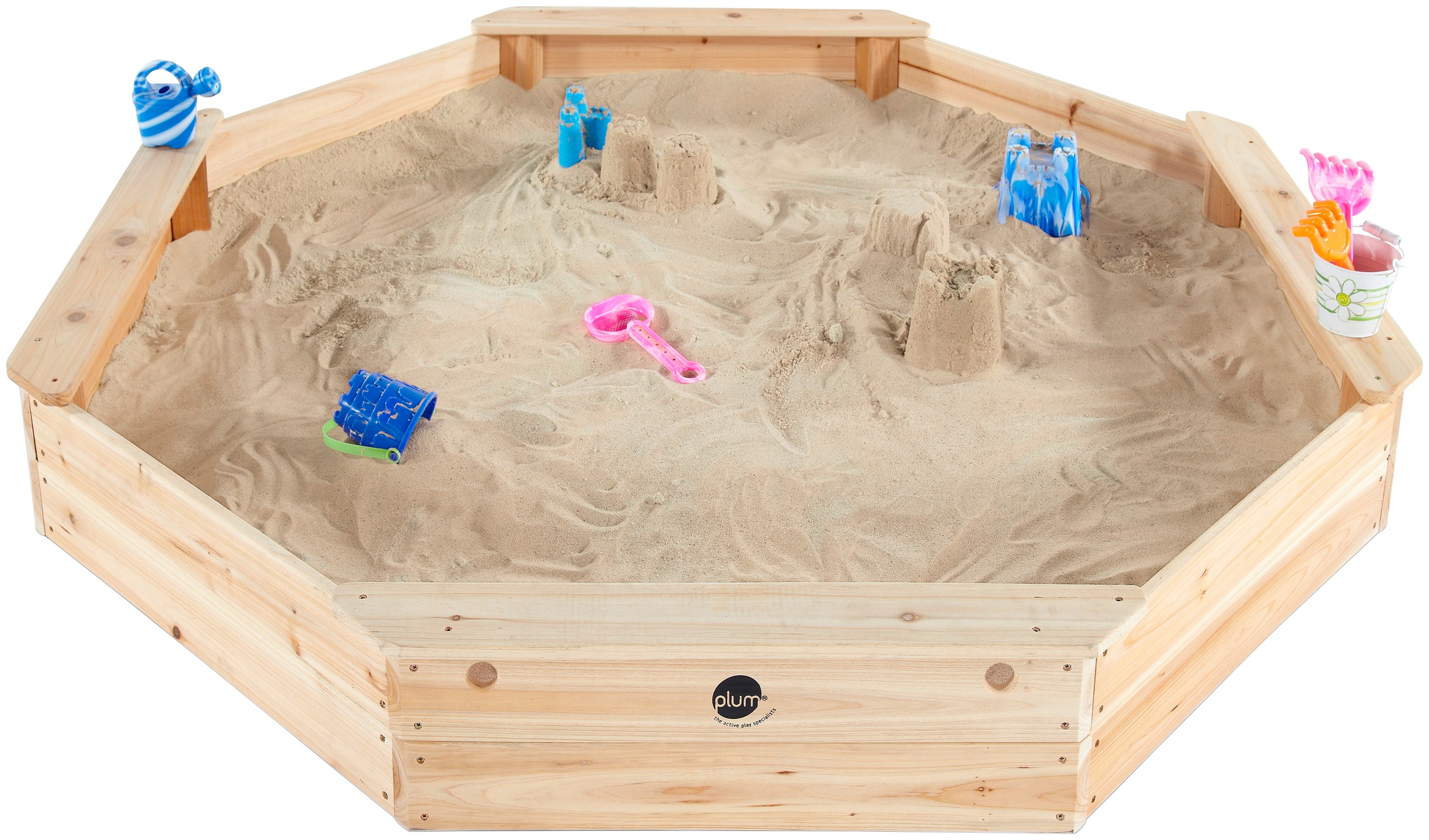 Sandkasten »Plum gigantischer Sandkasten aus Holz«, BxLxH: 177x177x23 cm