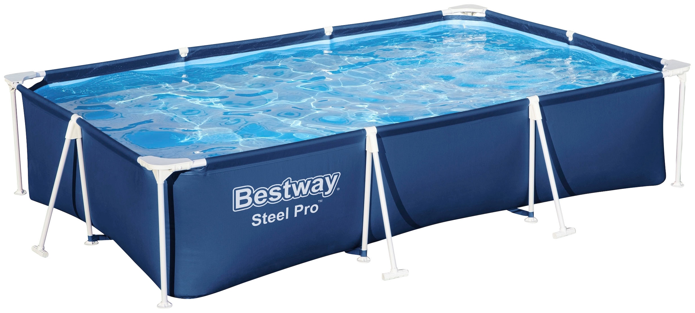 Bestway Framepool »Steel Pro™«, Frame Pool ohne Pumpe 300x201x66 cm, dunkelblau