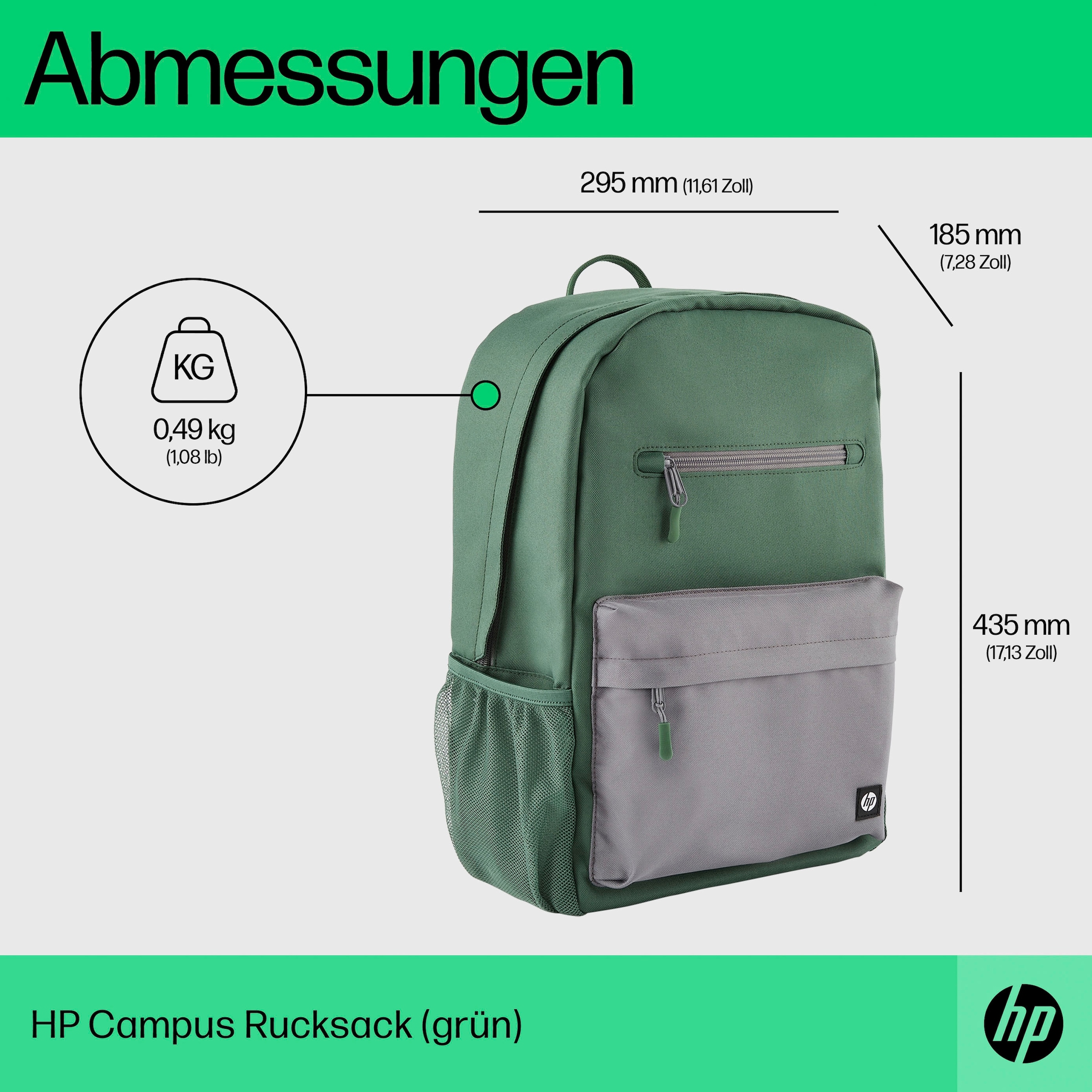HP Notebook-Rucksack »Campus (grün)«