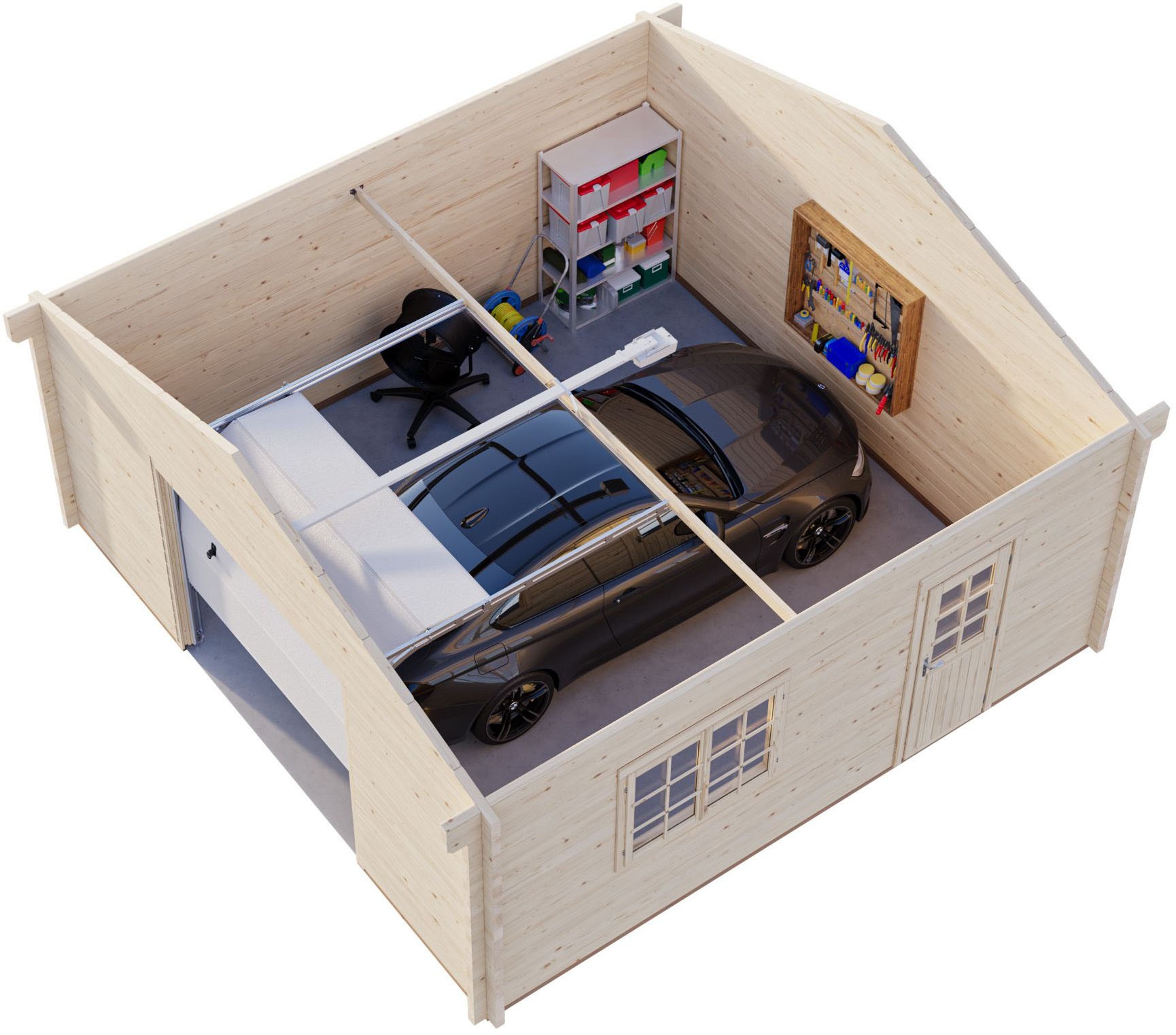 Palmako Garage »Roger, mit Sektionaltor« BxTxH: 622x596x312 cm