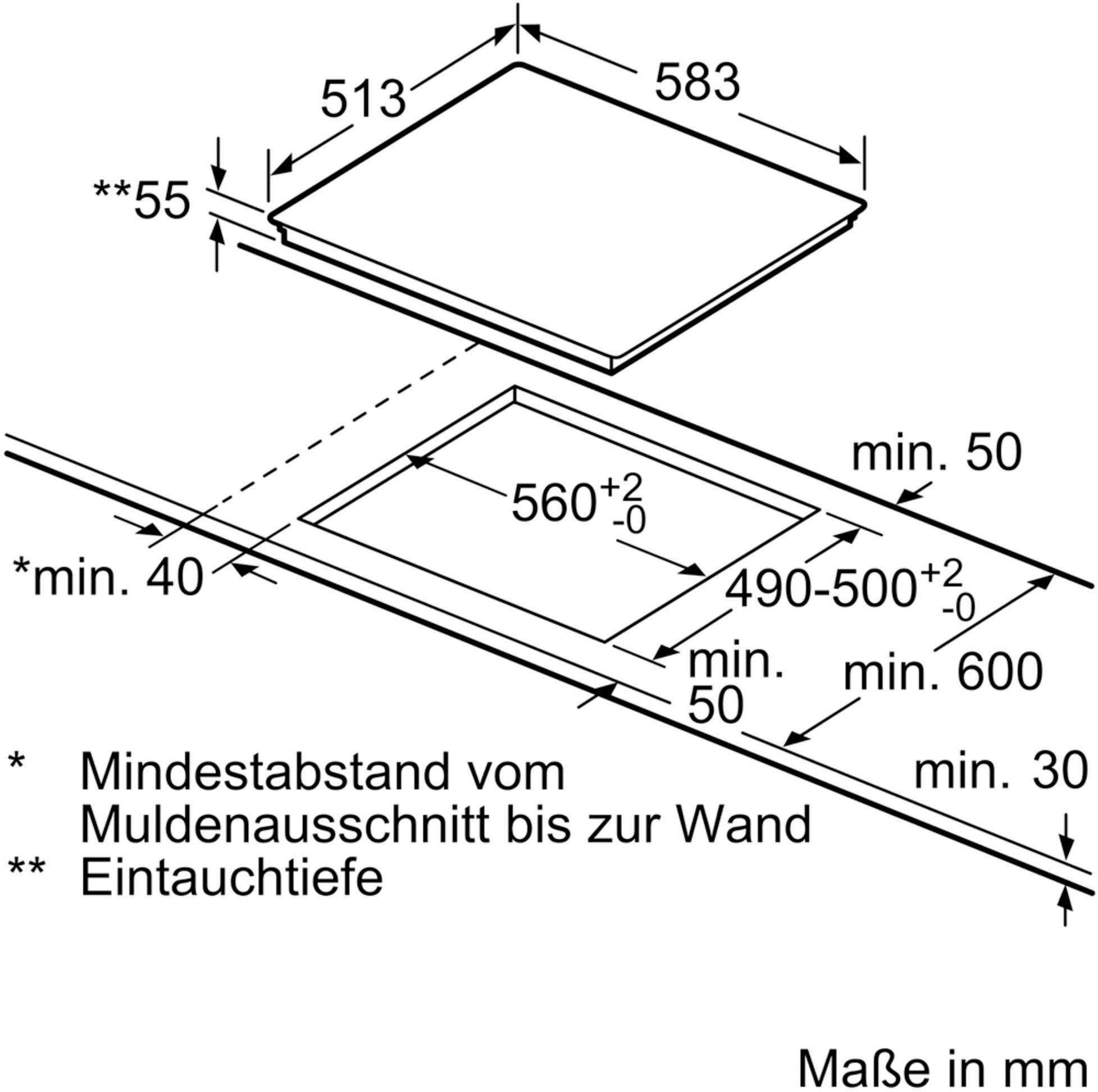 NEFF Flex-Induktions-Herd-Set »XED456I«, E1CCD2AN1, mit Teleskopauszug nachrüstbar, EasyClean, CircoTherm® Heißluftsystem