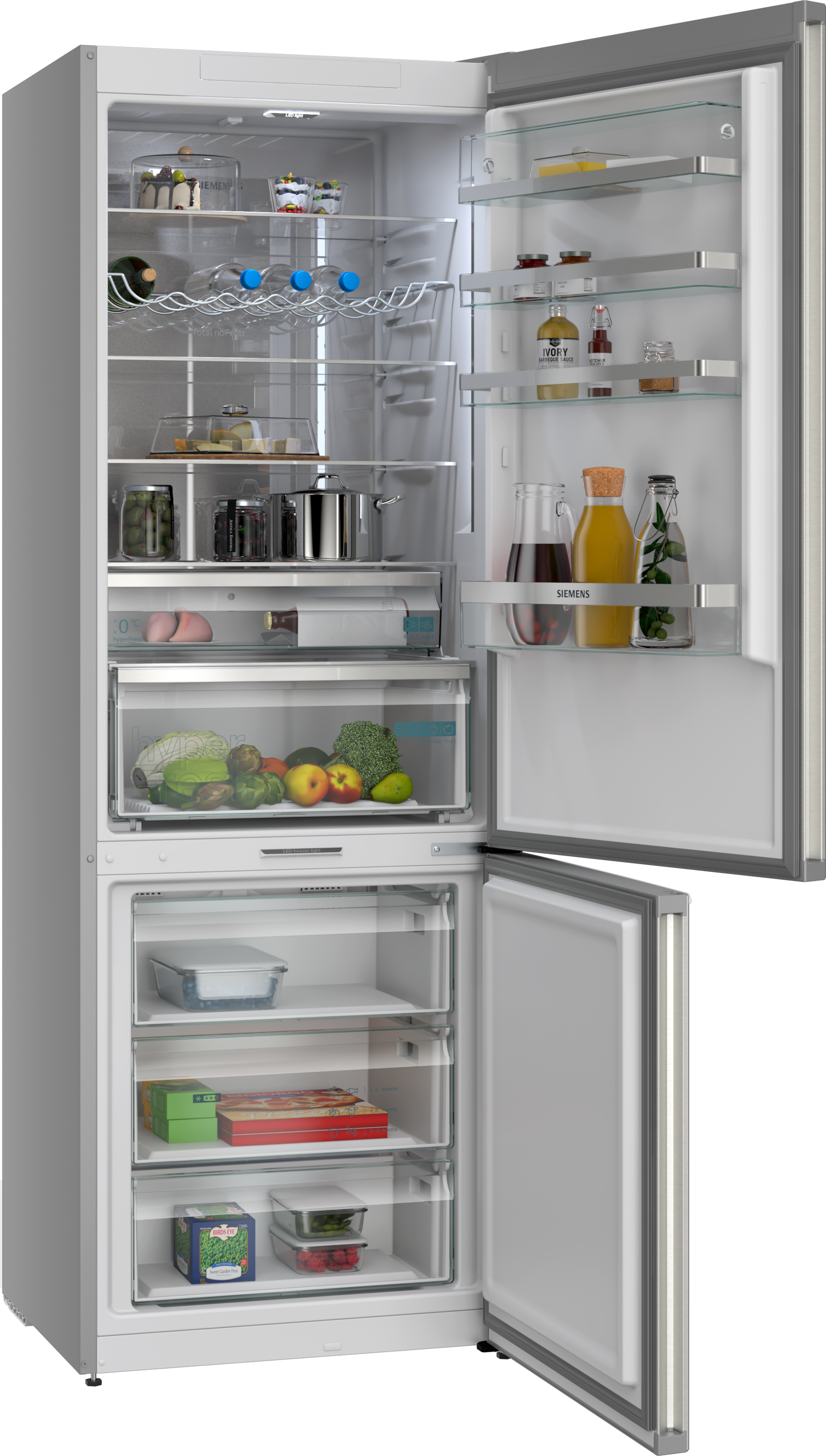 SIEMENS Kühl-/Gefrierkombination iQ500 »KG49NAIBG« 203 cm hoch 70 cm breit hyperFresh System für frisches Obst und Gemüse sowie Total noFrost