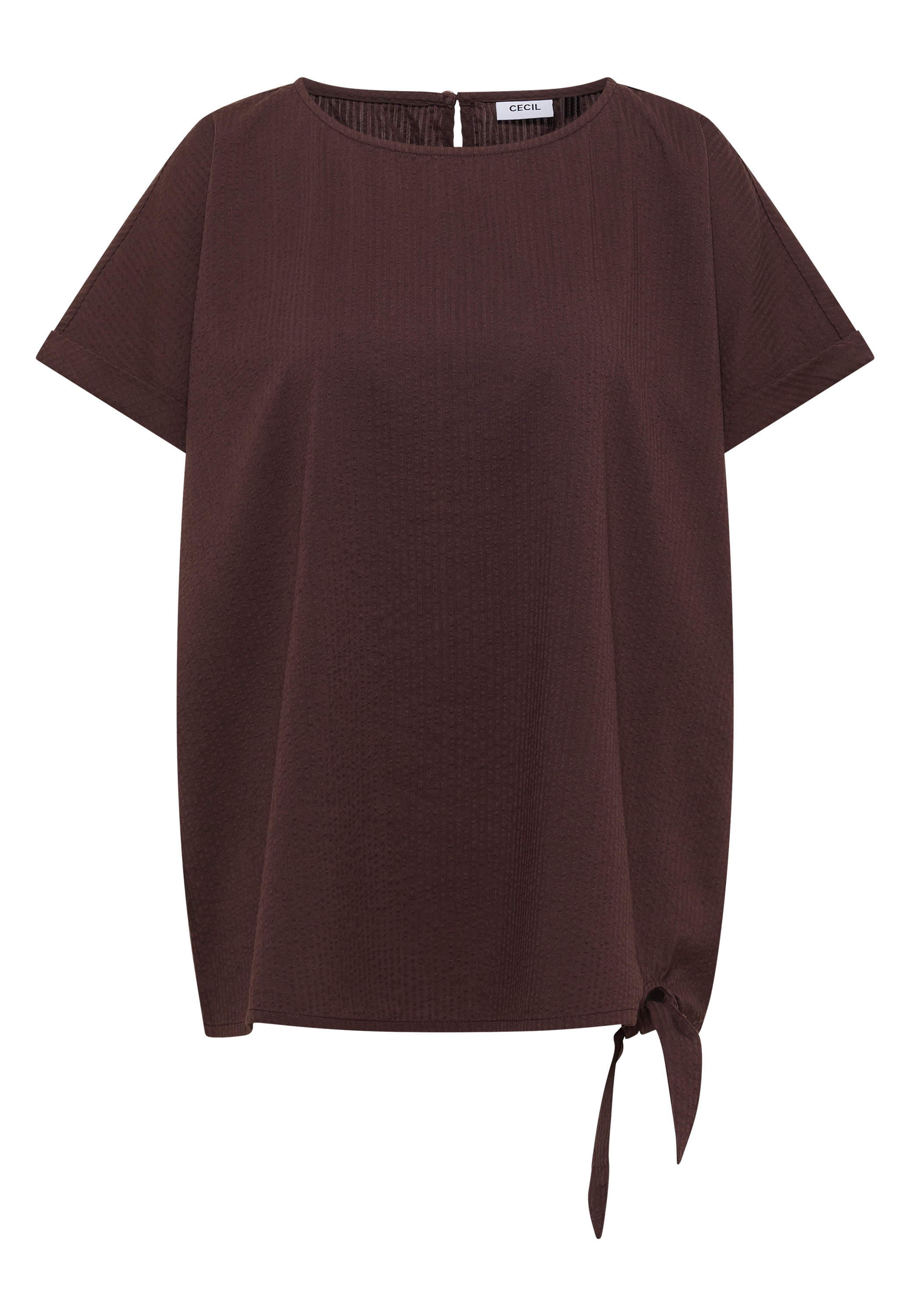 Cecil Shirtbluse mit Knotendetail am Saum