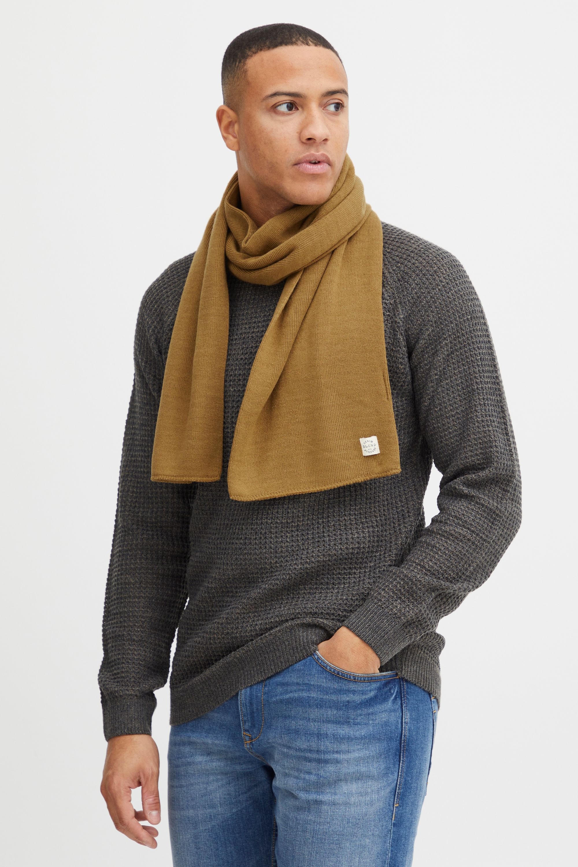 Blend Strickschal "BHScar" Schal mit Logobadge günstig online kaufen