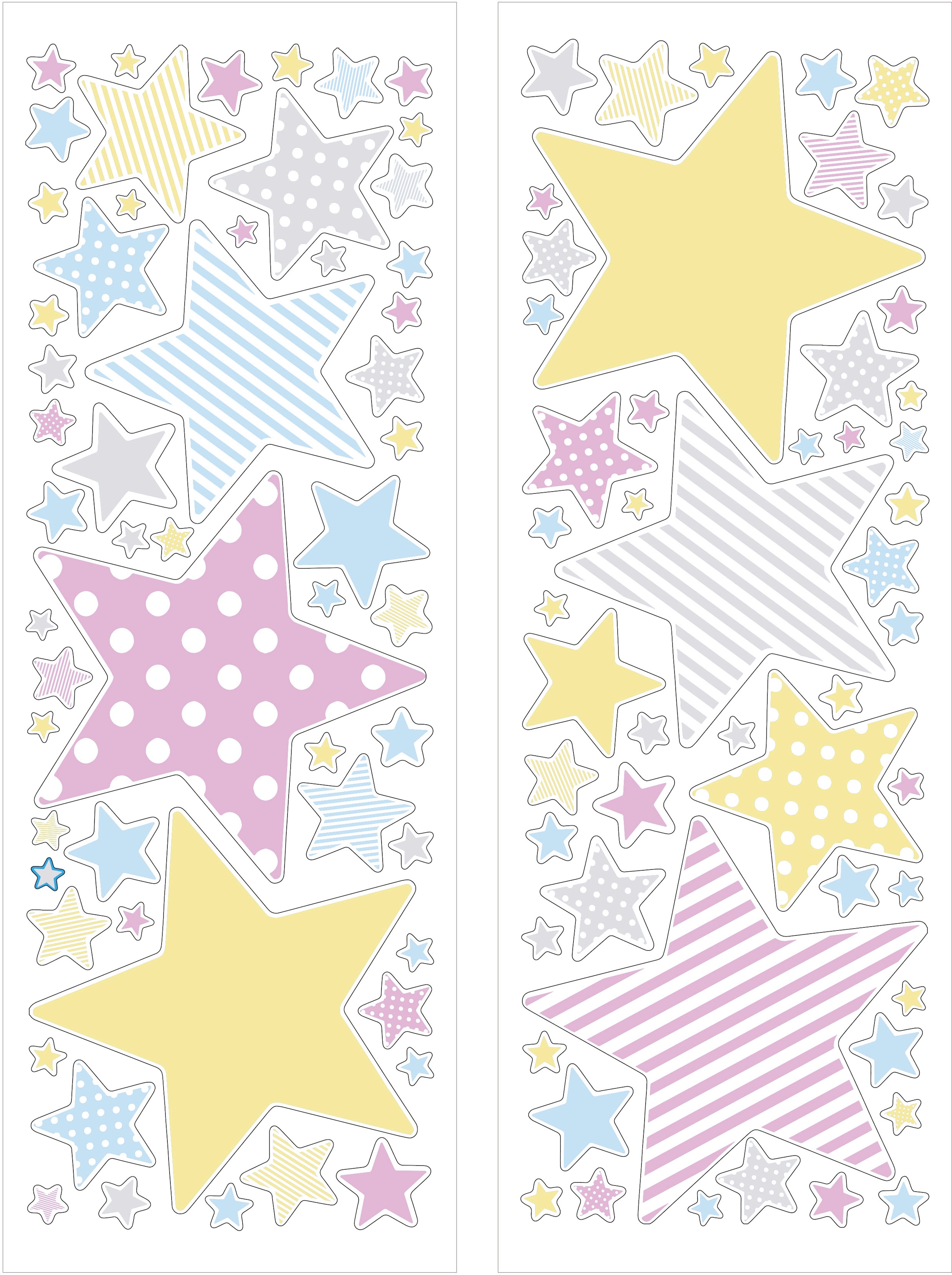 Art for the home Wandtattoo "Sterne" Selbstklebend (2x 25x70cm) günstig online kaufen
