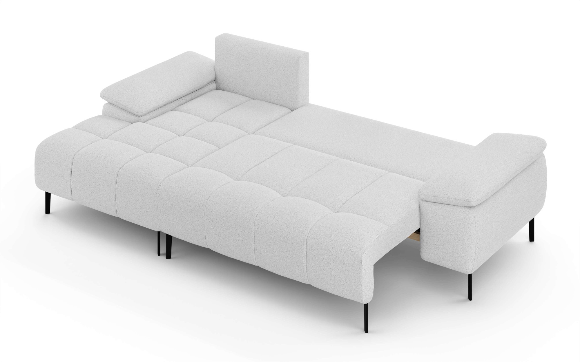 INOSIGN Ecksofa »DROMARA Schlafsofa mit Bettkasten, Maße: B/T/H 277/141/91 cm«, L-Form mit Recamiere rechts/links bestellbar, Wellenunterfederung