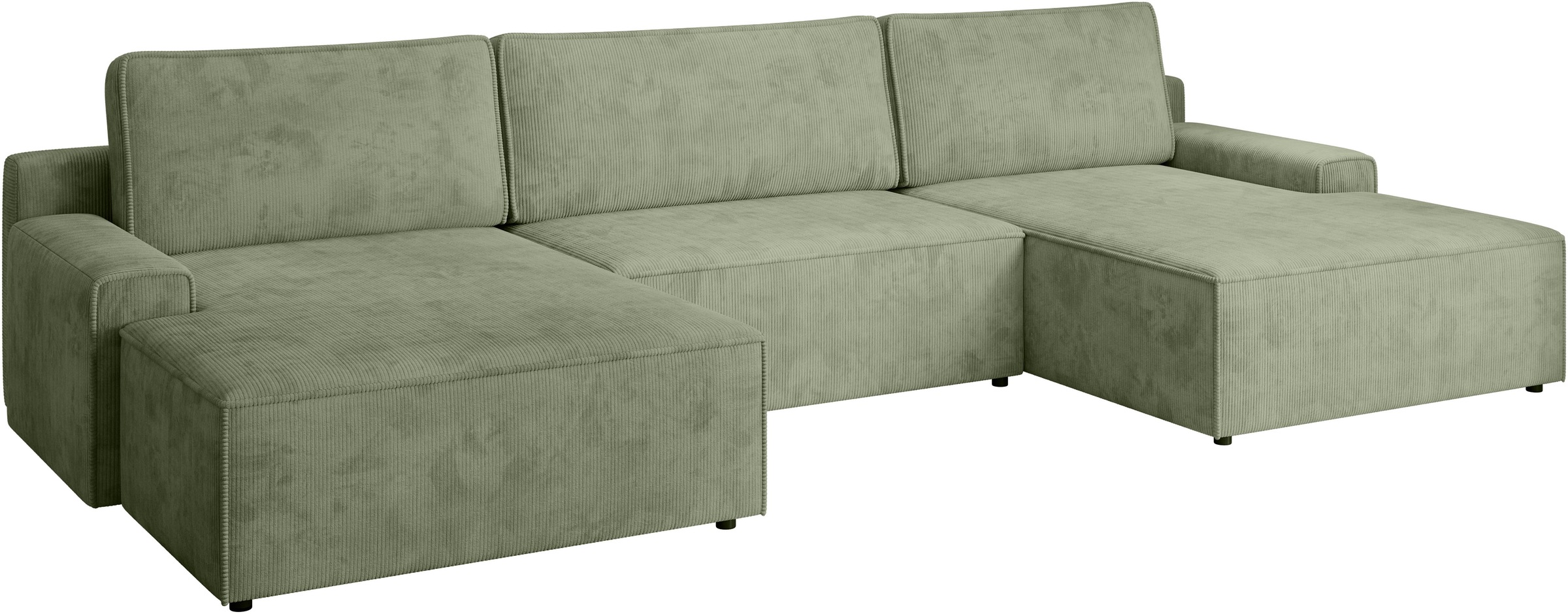 TRENDMANUFAKTUR Wohnlandschaft »Challenge, Schlafsofa mit Bettkasten, Couch in U-Form, Breite 333 cm«, XXL Sofa mit Bettkasten & Schlaffunktion, auch in trendigem Cordstoff