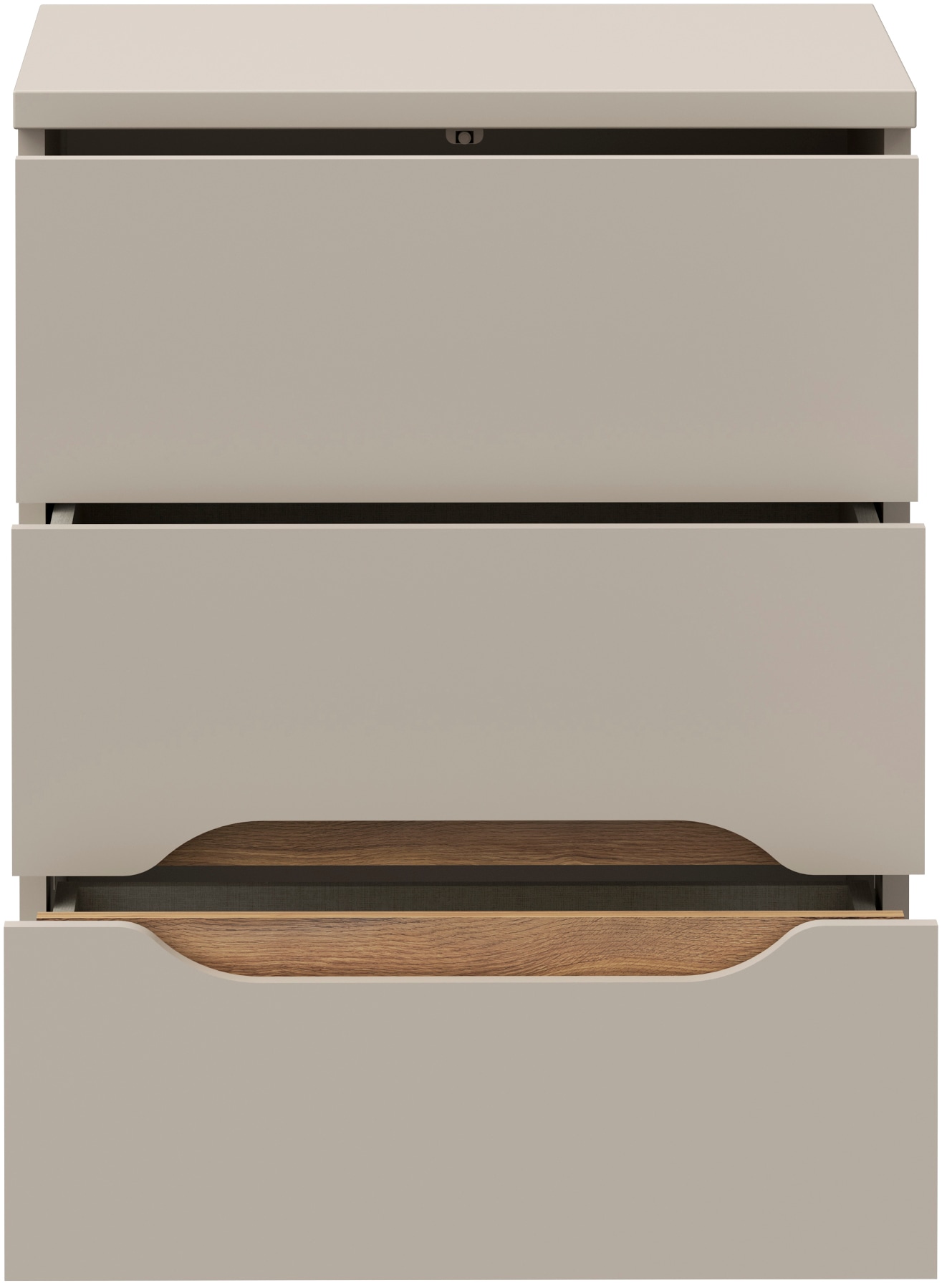 FORTE Nachtkommode, B/H/T 50,4/63,5/41,5 cm Nako passend zum Boxspringbett