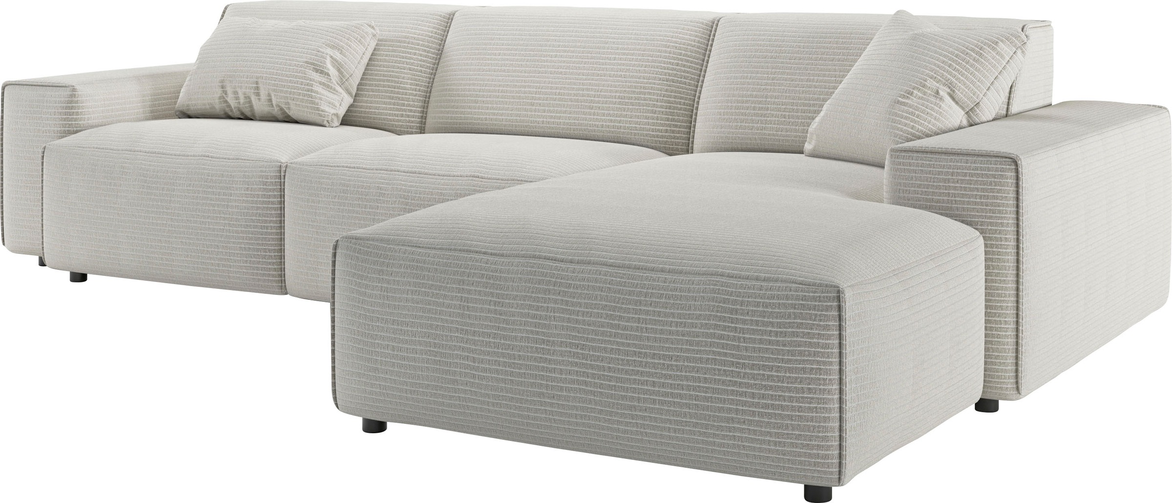 andas Ecksofa »Glimminge auch in Breitcord, Feincord, Bouclé + Easy care-Bezug«, L-Form, Breite 294, Zierkissen