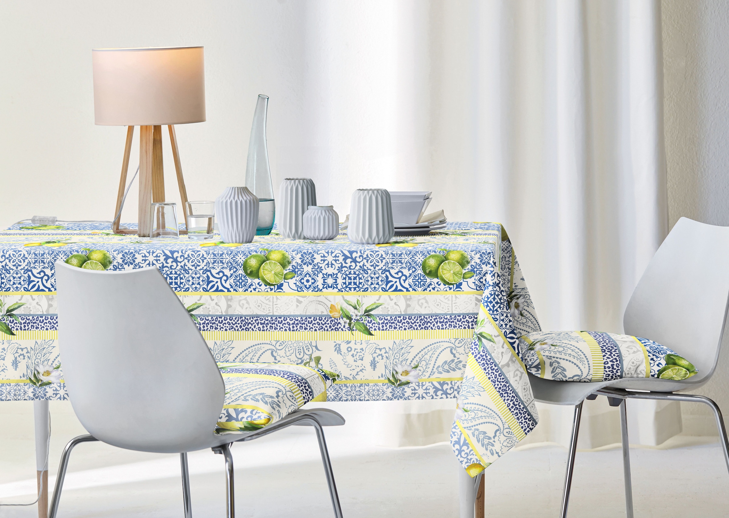 APELT Tischdecke »7005« Paisley-Motive und Kachelmotive mit Citrusfrüchten