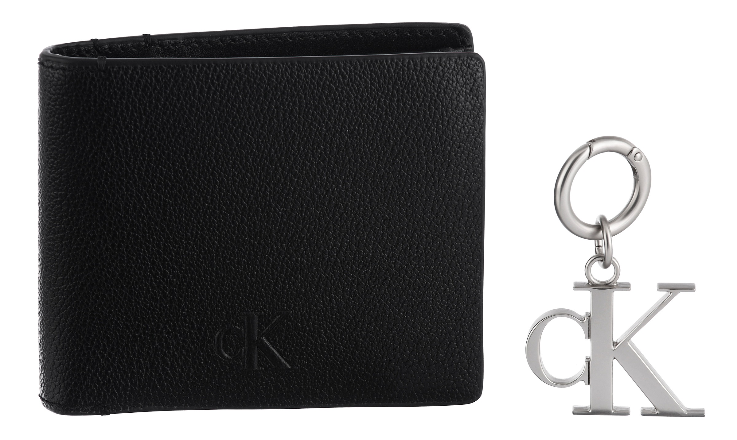 Calvin Klein Jeans Geldbörse "GIFT BIFOLD W/COIN & KEY FOB", (Set, 2 tlg., mit zusätzlichem Schlüsselanhänger), mit Schl