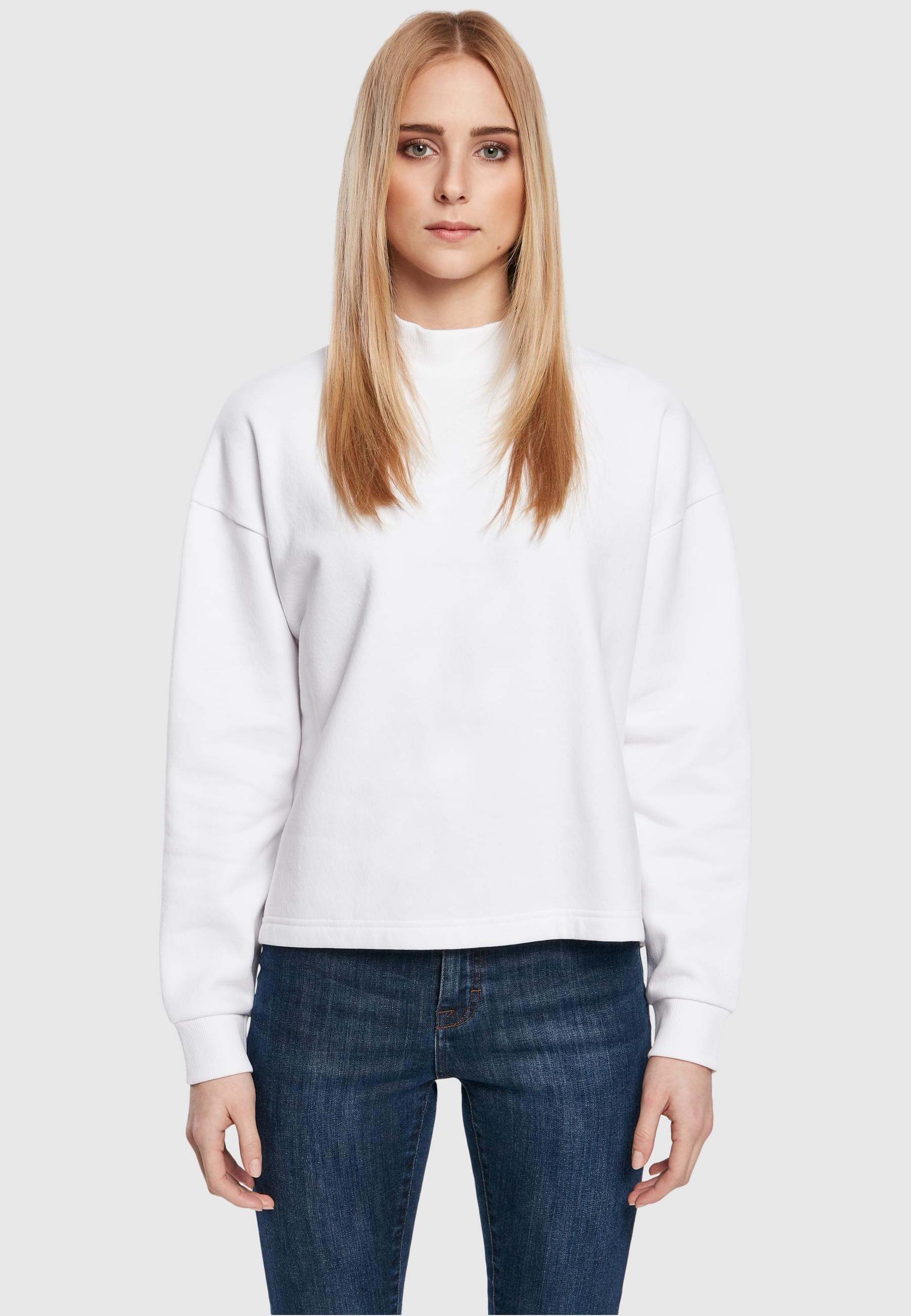 URBAN CLASSICS Sweatshirt »Urban Classics Damen Ladies Oversized High Neck Crew«, (1 tlg.)