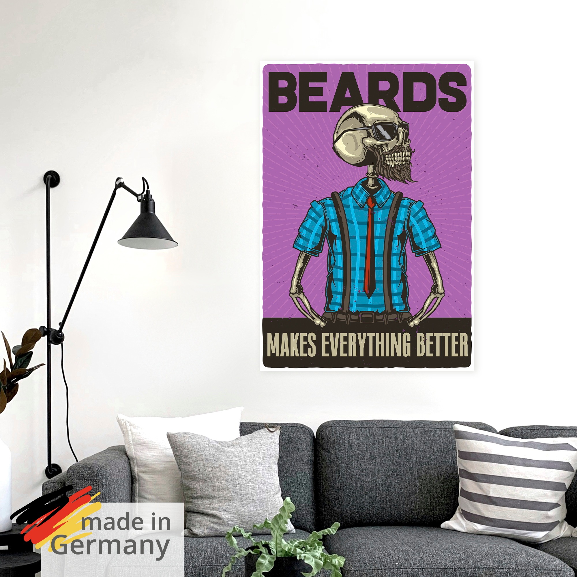 Artland Wandbild »Bärte machen alles besser« 1 Stk. tlg. als Alubild, Leinwandbild, Poster, Wandaufkleber in verschied. Größen