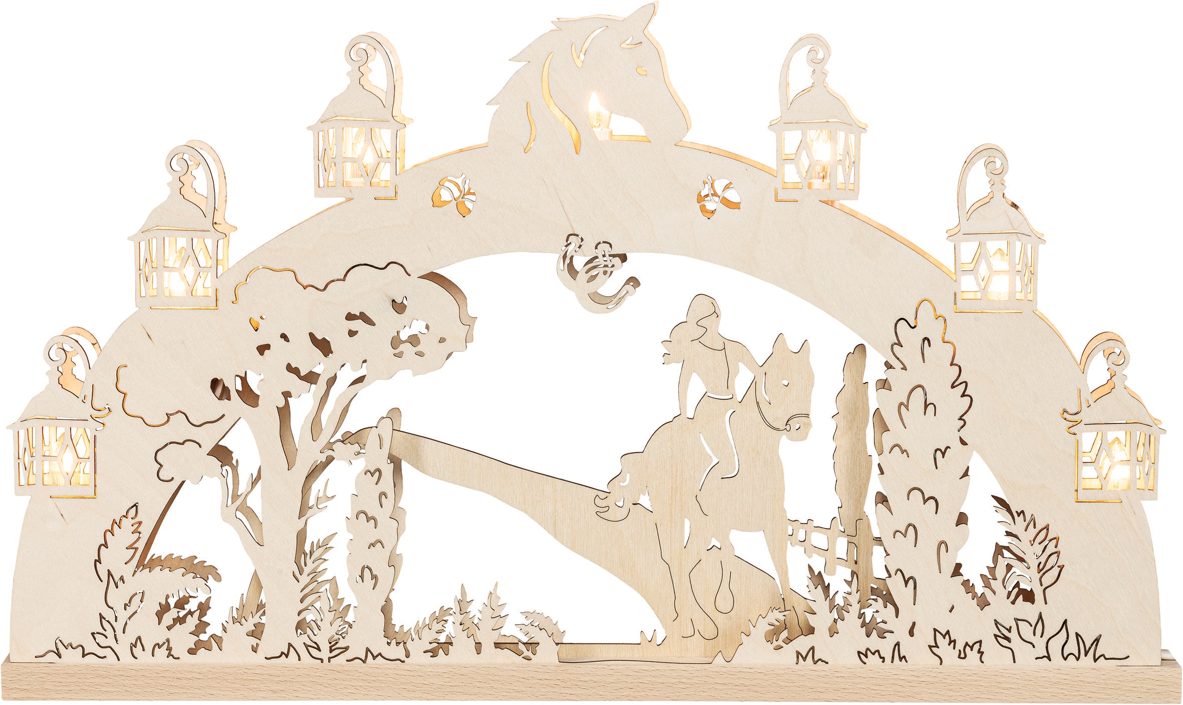 SAICO Original LED Schwibbogen "3D-Lichterbogen, Reiterin" Premium LED-Bele günstig online kaufen