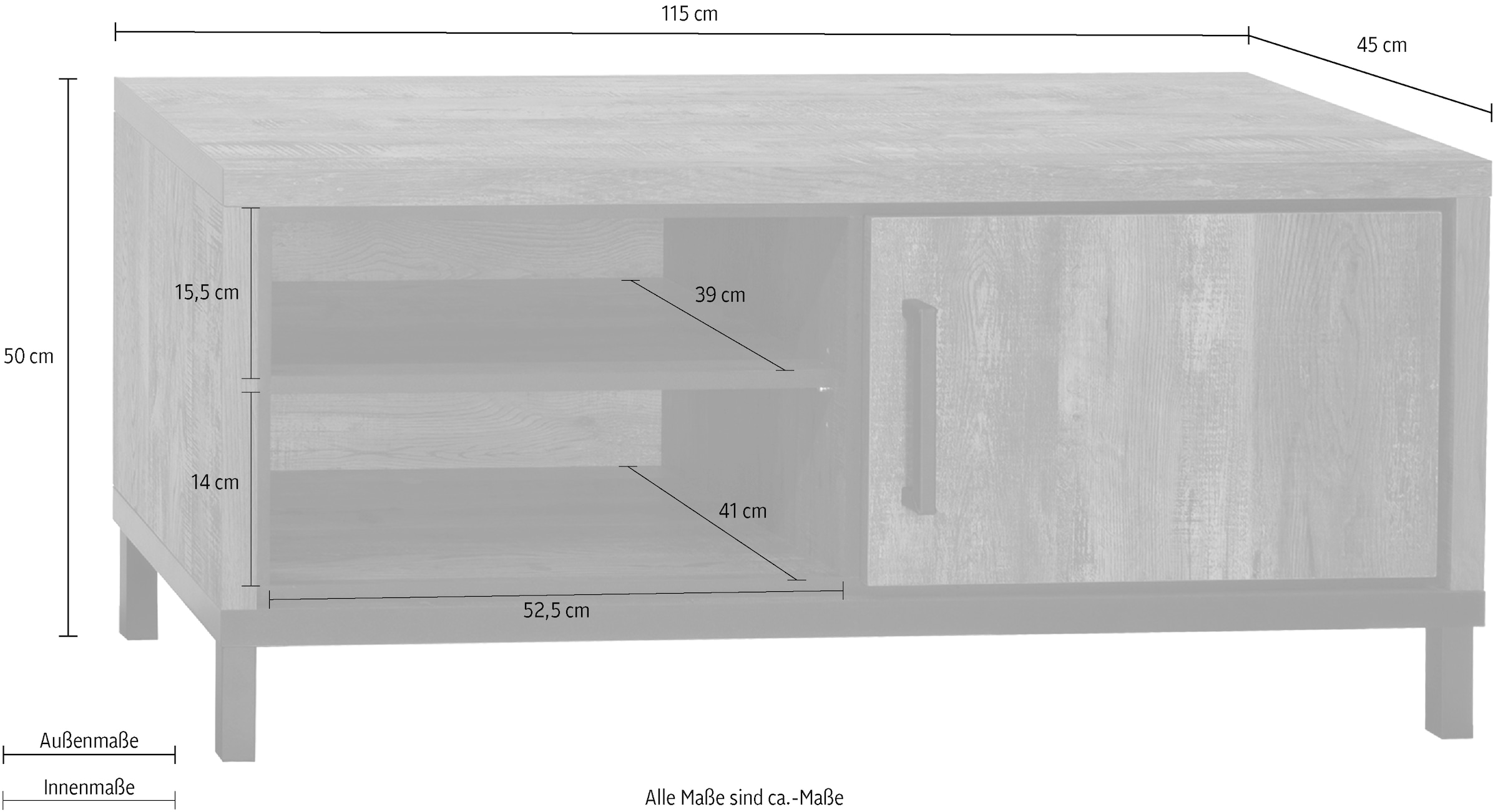 OMG Design TV-Schrank »Vasto Lowboard«, mit Soft-Close, in zwei Breiten