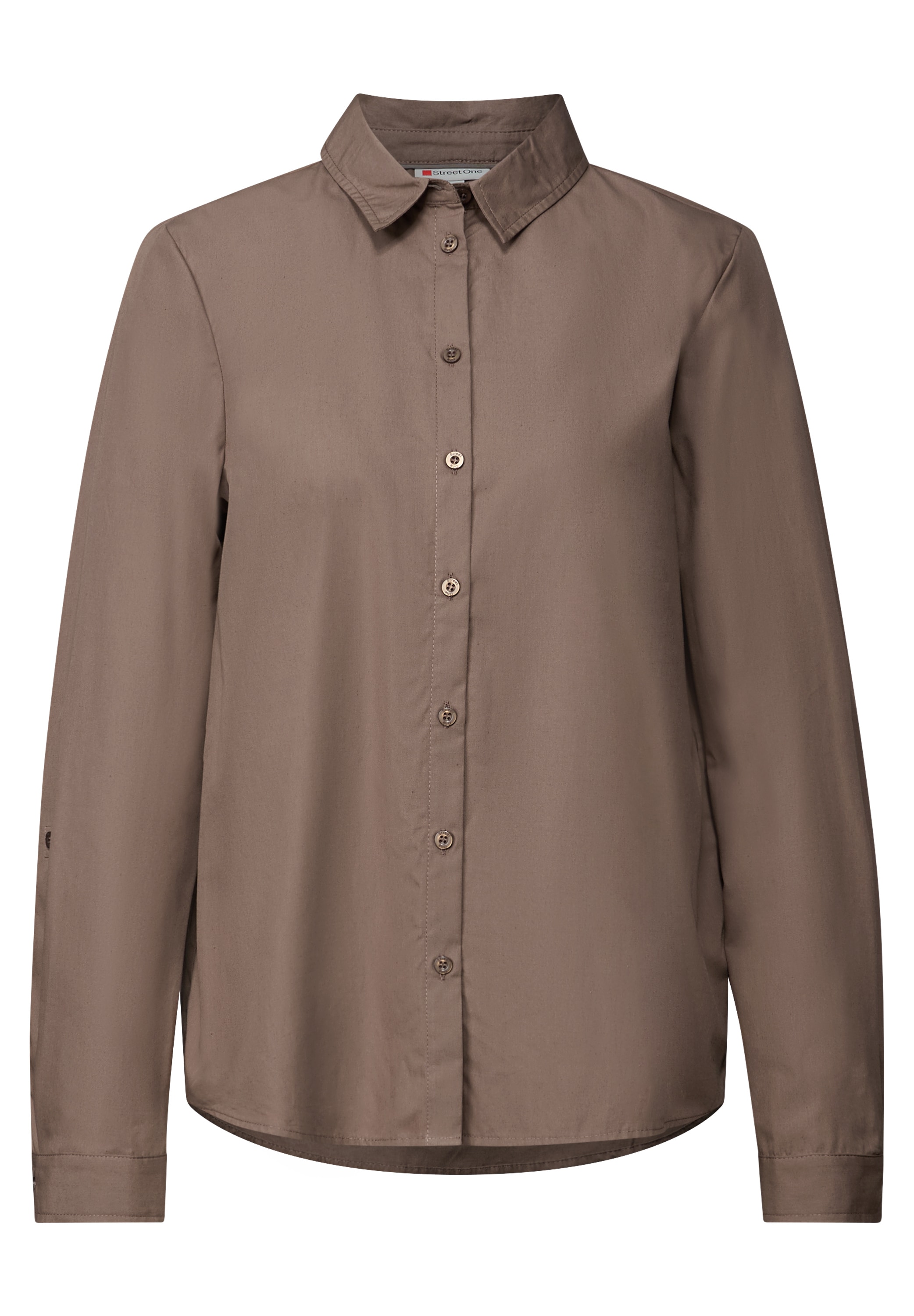 STREET ONE Hemdbluse, aus reiner Baumwolle