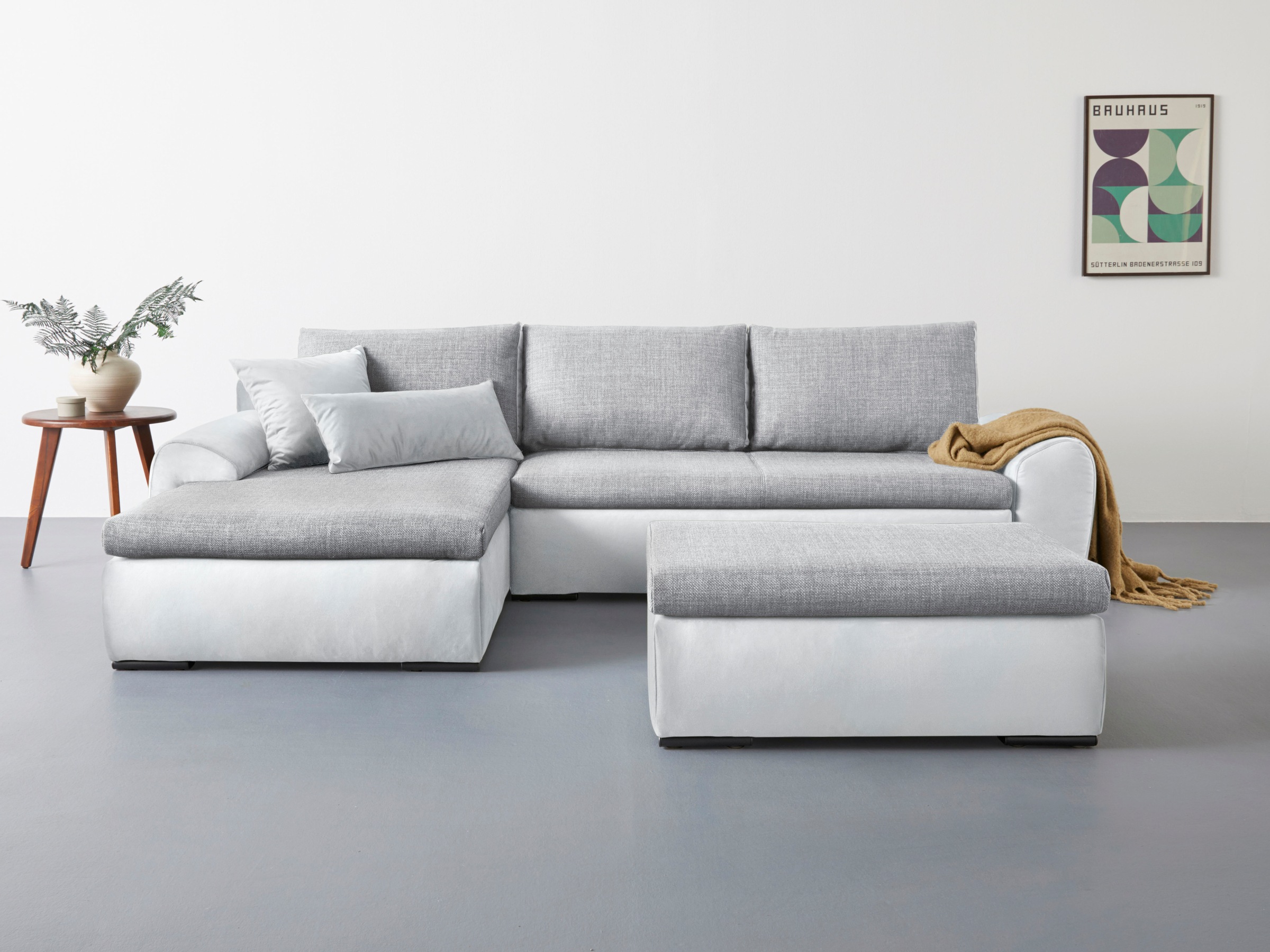 Home affaire Ecksofa "Win L-Form, B: 285 cm - OTTO. Verlässliche Qualität." 2 Zierkissen, optional Schlaffunktion & Bettkasten