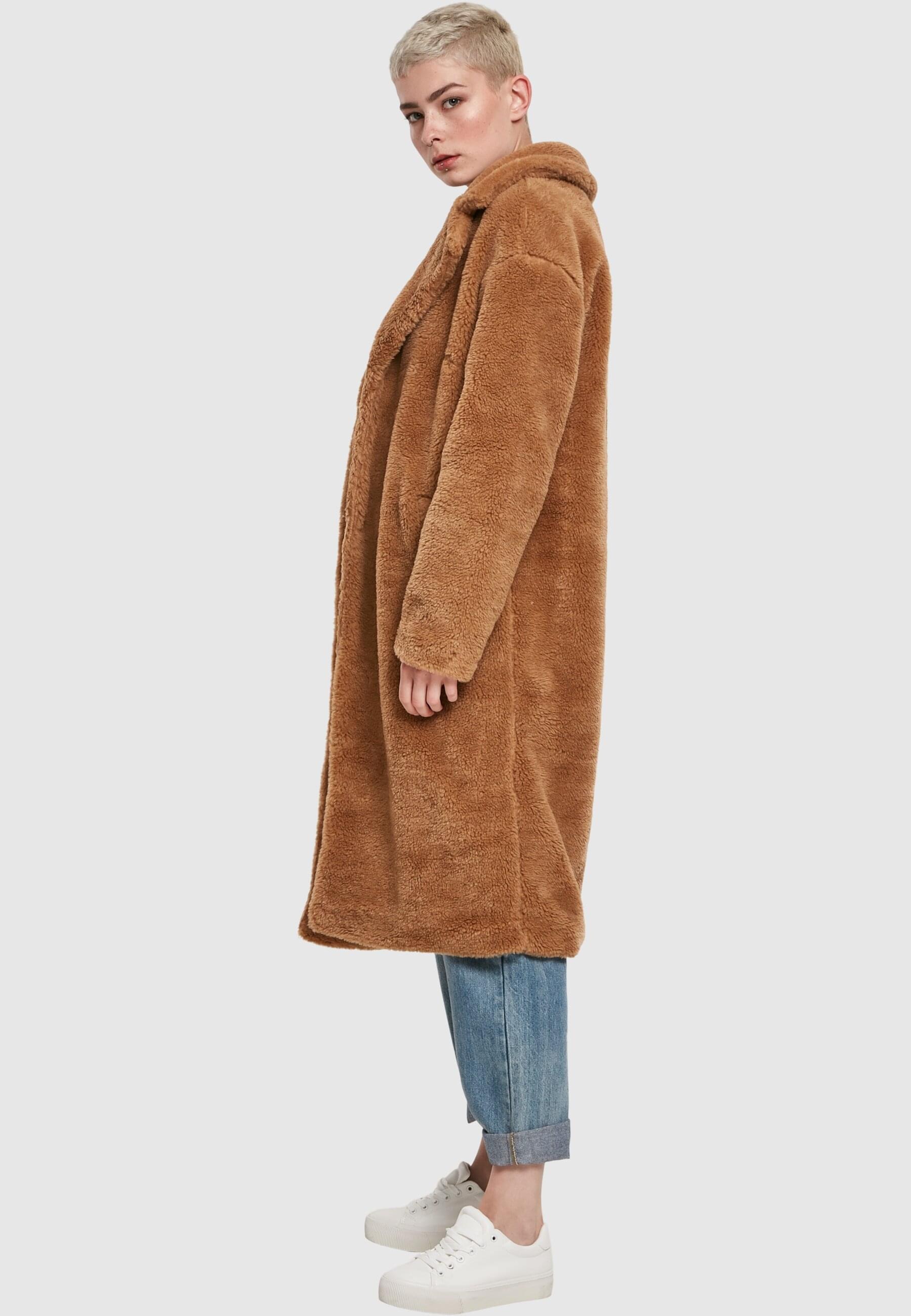 URBAN CLASSICS Winterjacke »Urban Classics Damen Ladies Oversized Teddy Coat«, (1 St.), ohne Kapuze