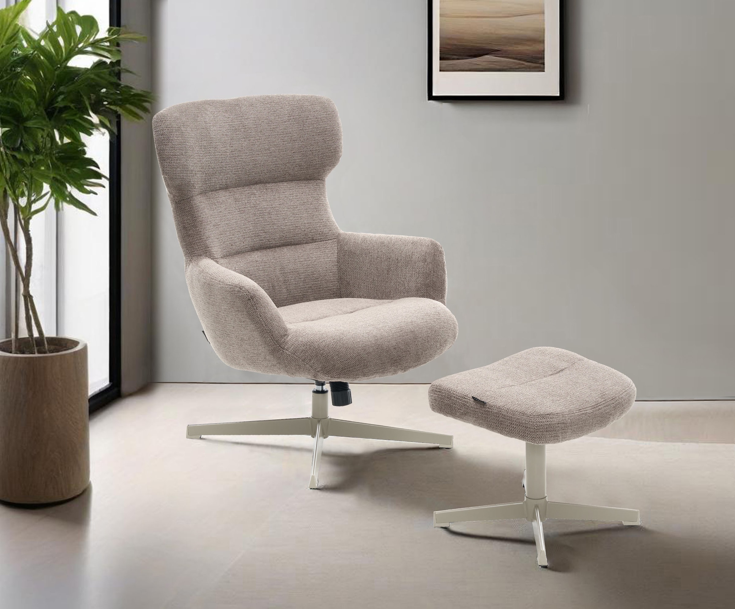 Home affaire Sessel "Clarah Relaxsessel, TV-Sessel mit Hocker", 360 Grad dr günstig online kaufen