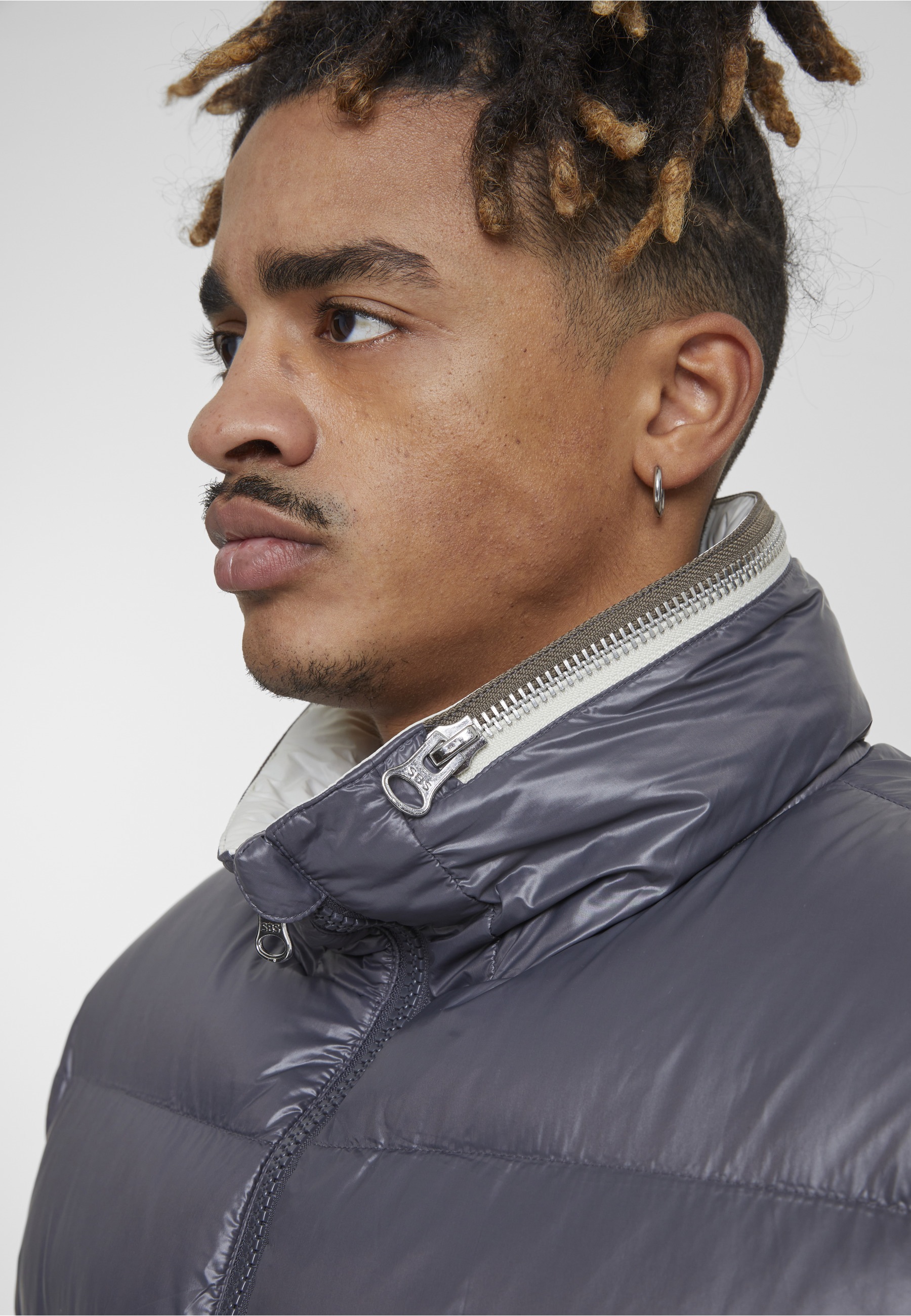 URBAN CLASSICS Winterjacke »Urban Classics Recycled Zip neck Puffer Jacket« 1 Stk. tlg. ohne Kapuze