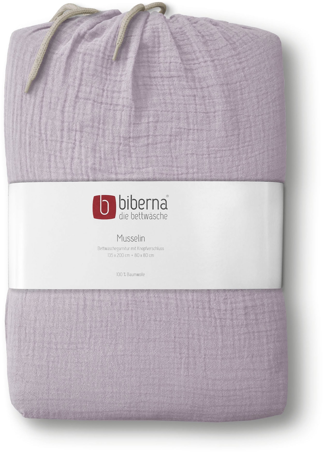 Biberna Bettwäsche »Thea«, (2 tlg.), feines, weiches + leichtes Gewebe aus 100% Baumwolle,Sommer