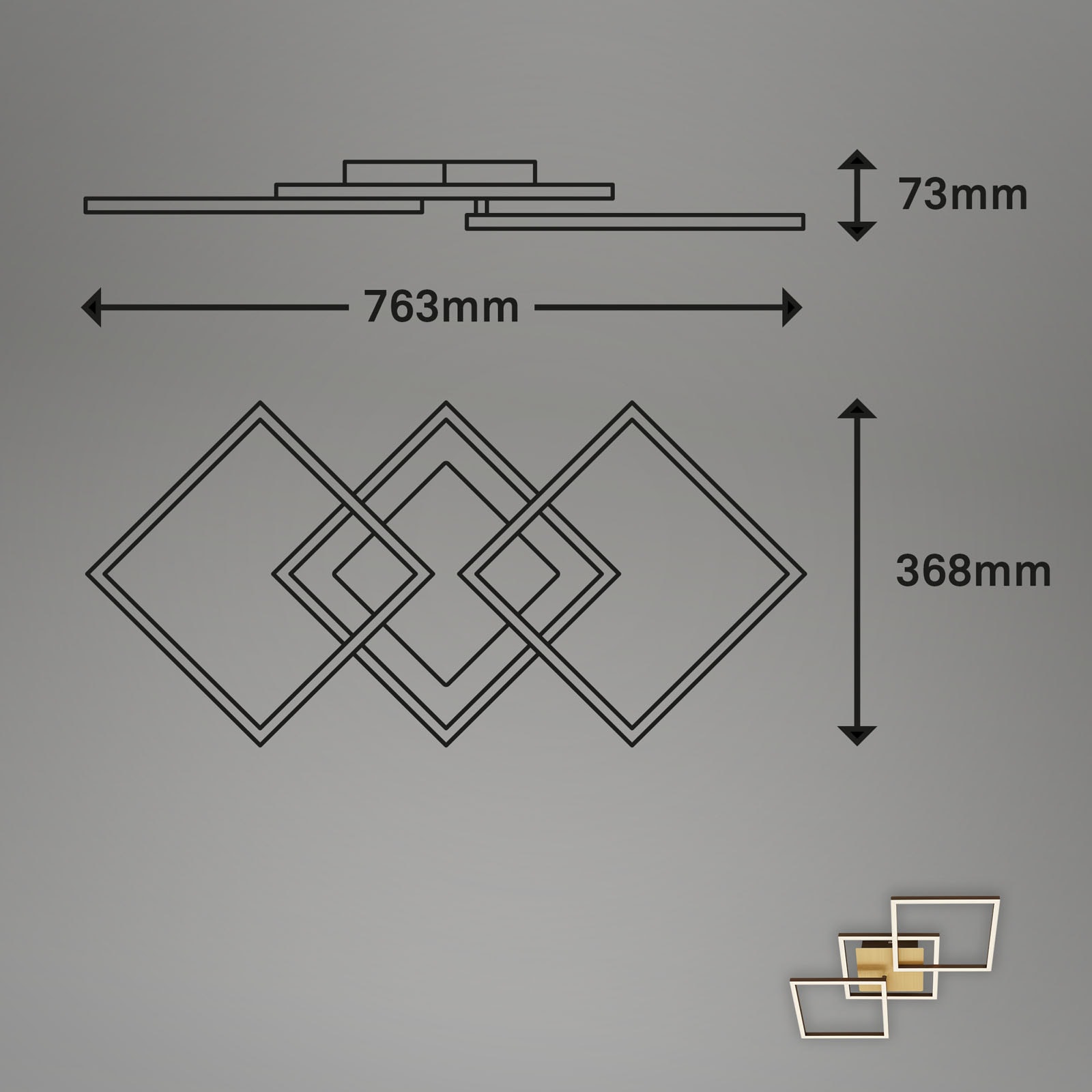 Briloner Leuchten LED Deckenleuchte »FRAME«
