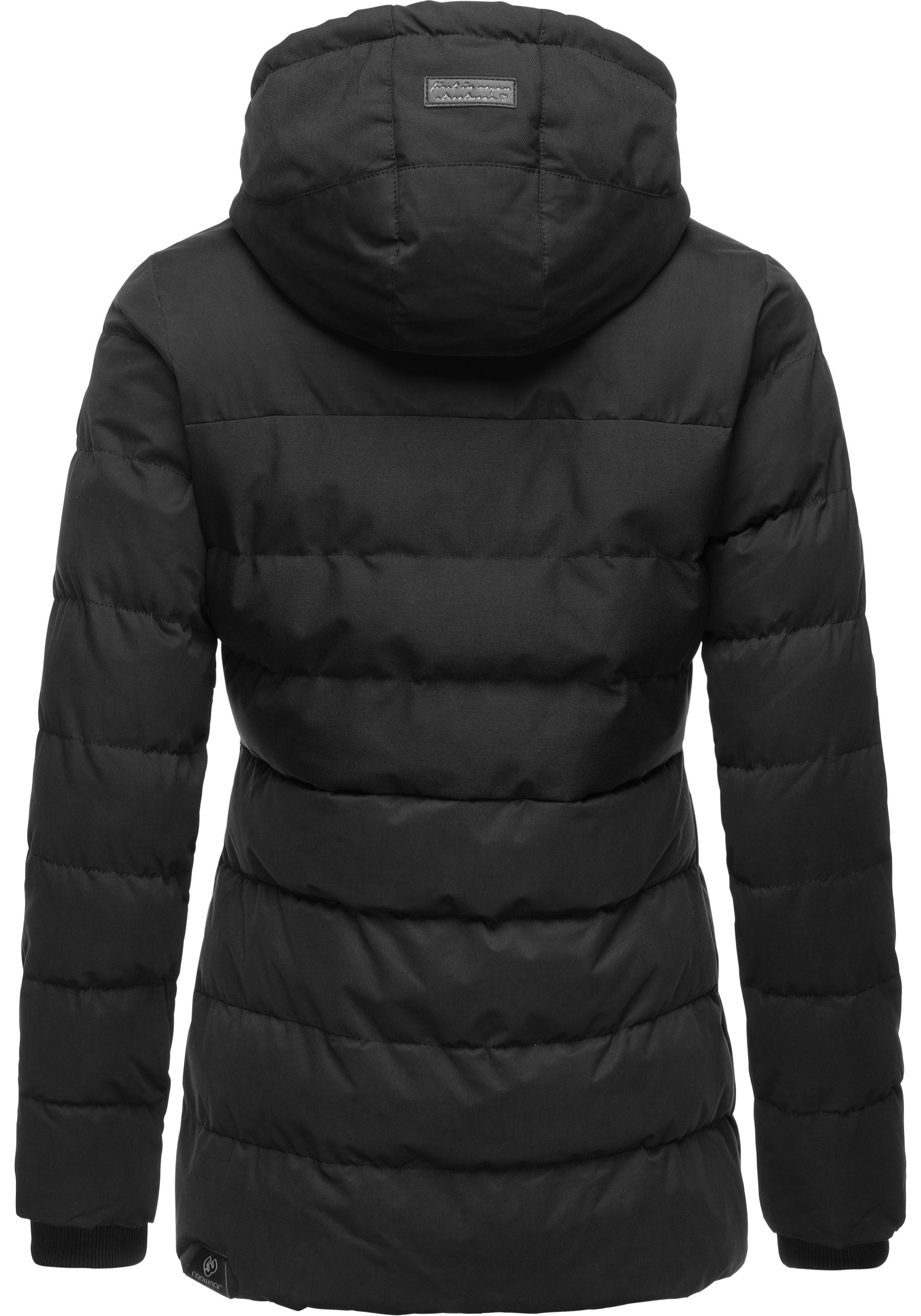 Ragwear Winterjacke »Quantic«, mit Kapuze, stylische Steppjacke mit Teddyfell-Kapuze