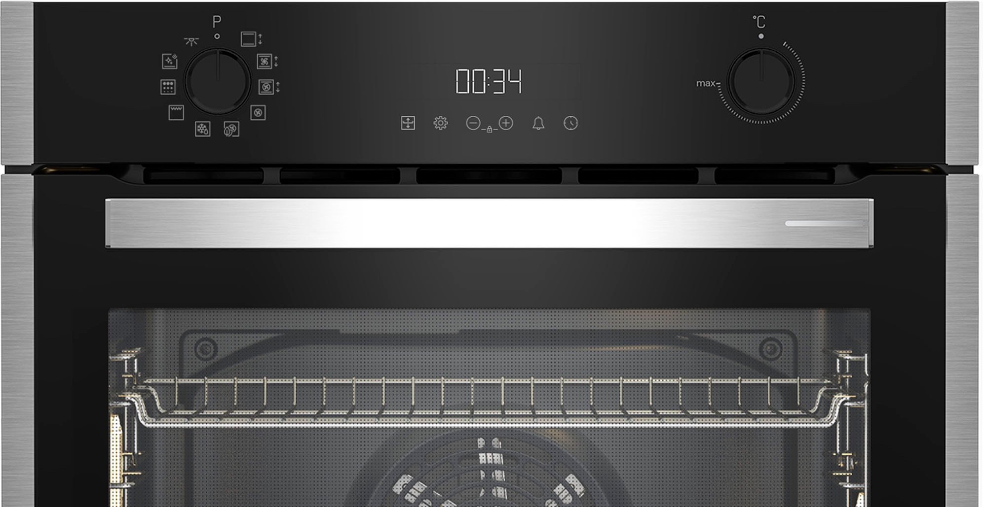 Grundig Pyrolyse Backofen  »GEBM19300BMPF«, mit 2-fach-Teleskopauszug, Pyrolyse-Selbstreinigung