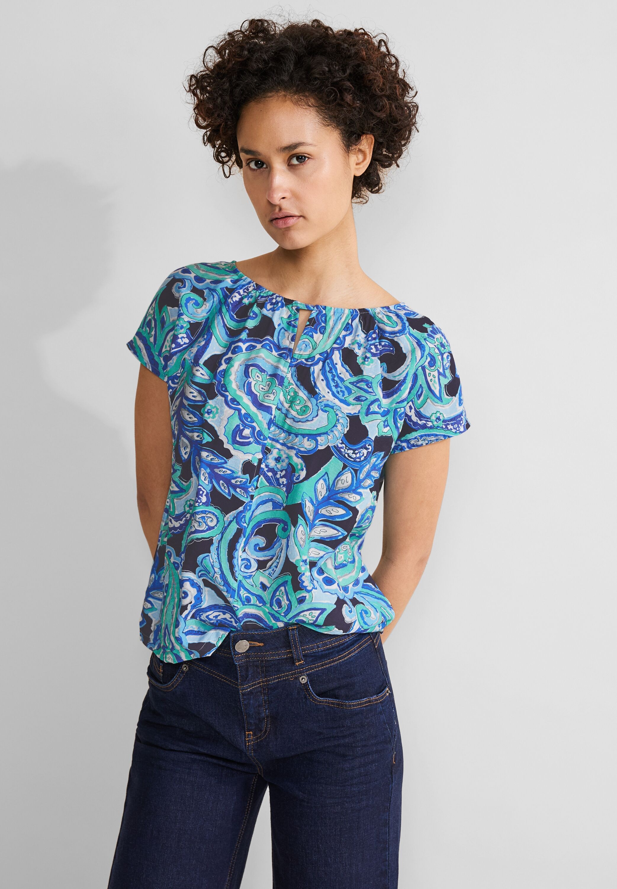 STREET ONE T-Shirt, mit Blumenmuster