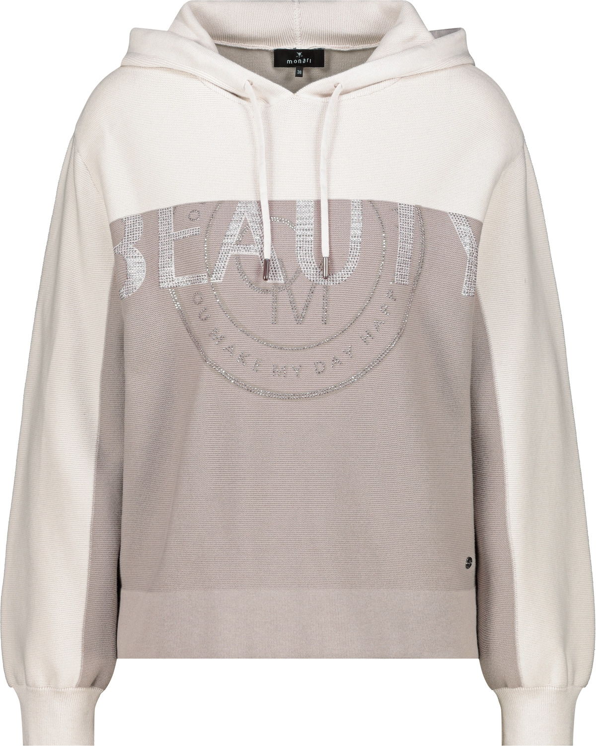 Monari Kapuzenpullover »Pullover Beauty Colorblock«, Mit Rundhalsausschnitt