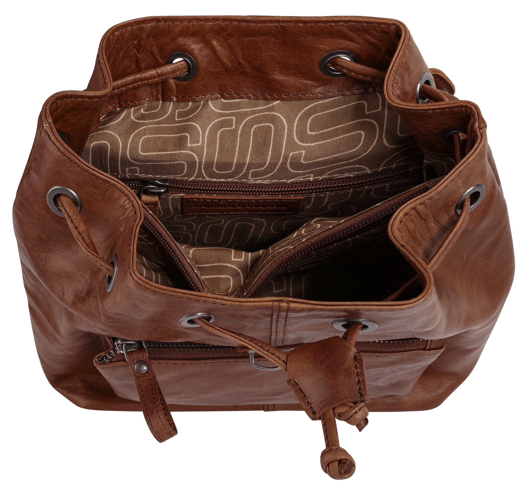 Spikes & Sparrow Cityrucksack »SPIKES & SPARROW Damen echt Leder« echt Leder