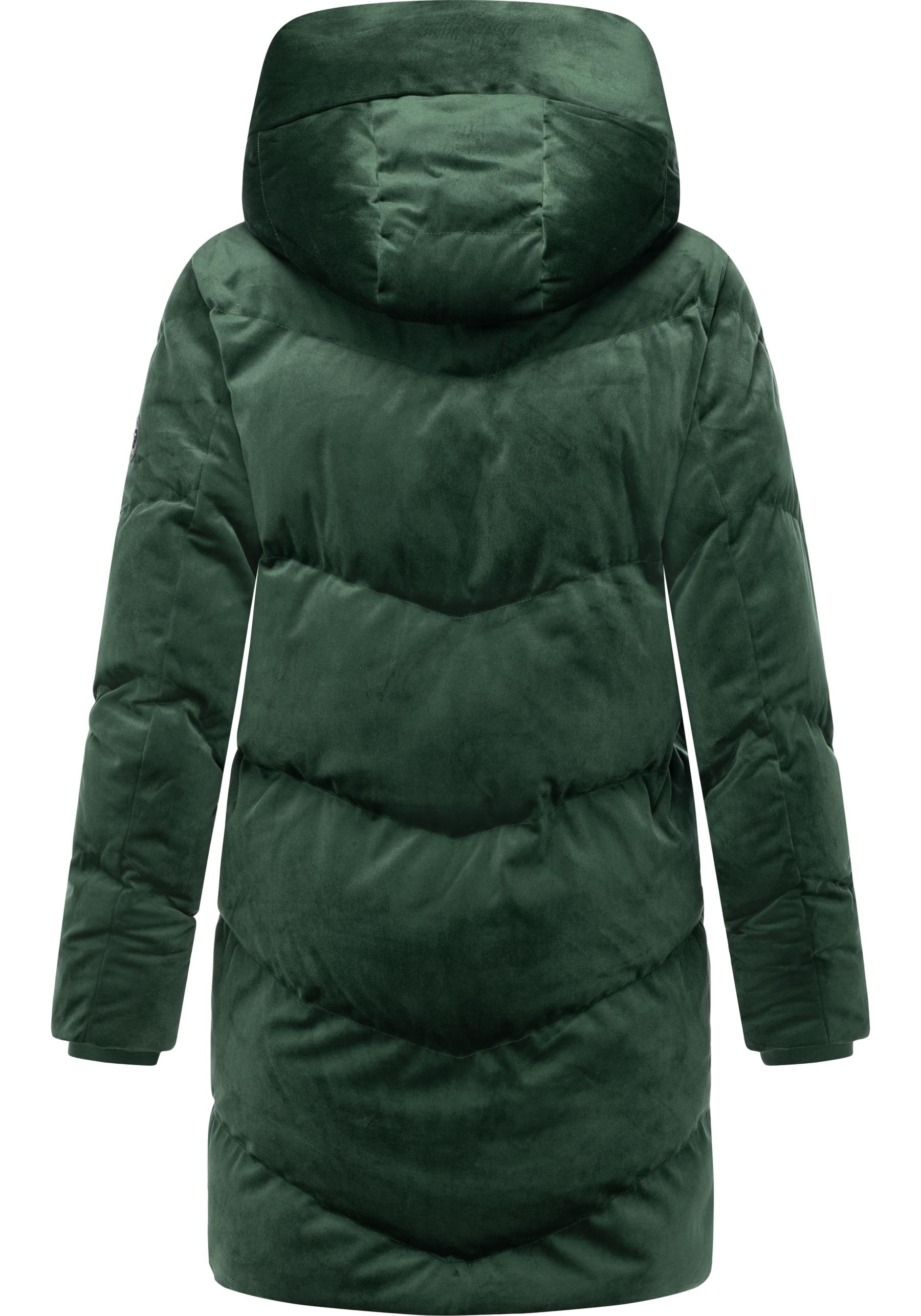 Ragwear Kurzmantel »Avelin Velvet YOUMODO«, Gesteppter Wintermantel aus kuscheligem Samt-Material