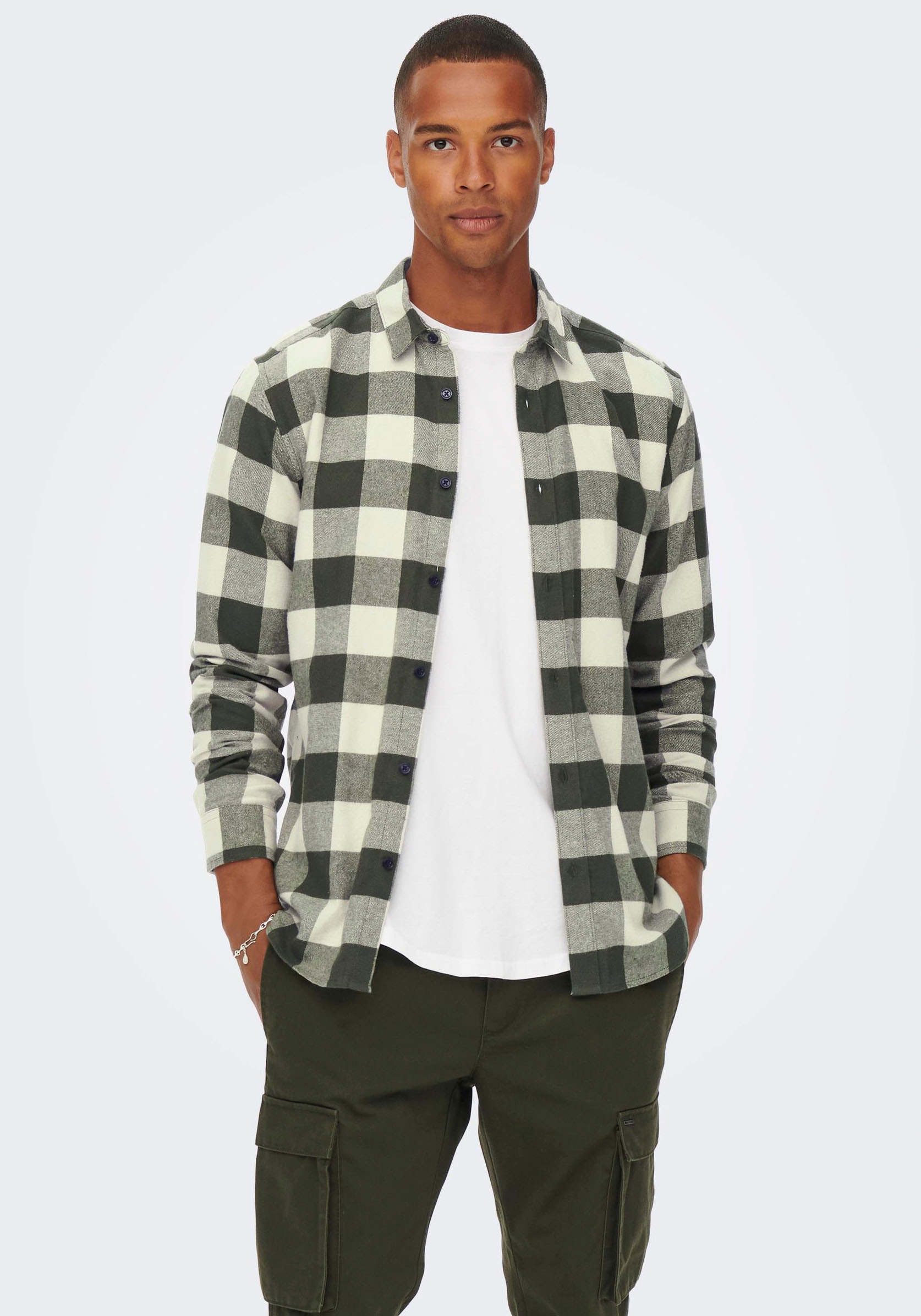 Only & Sons Herren Freizeithemd ONSGUDMUND LS CHECKED SHIRT günstig online kaufen