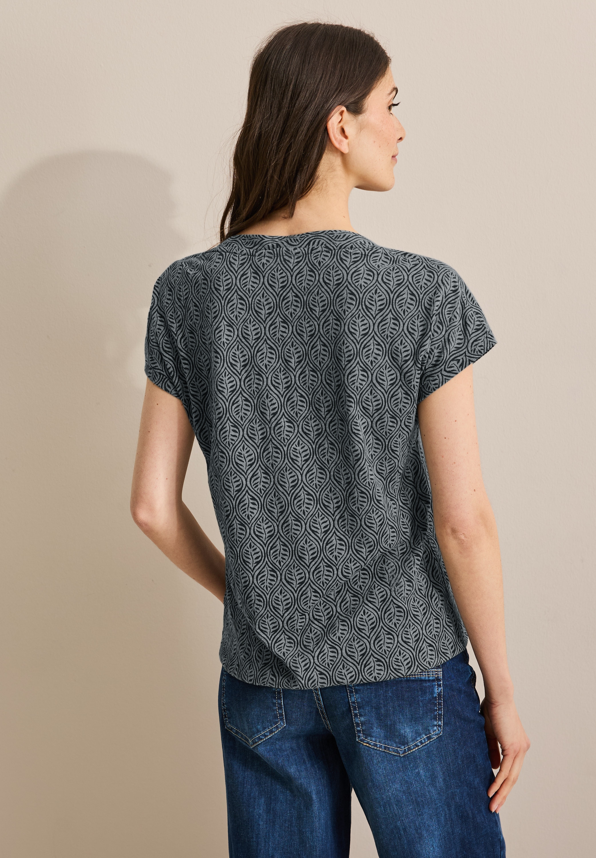 Cecil Print-Shirt, mit U-Boot-Ausschnitt