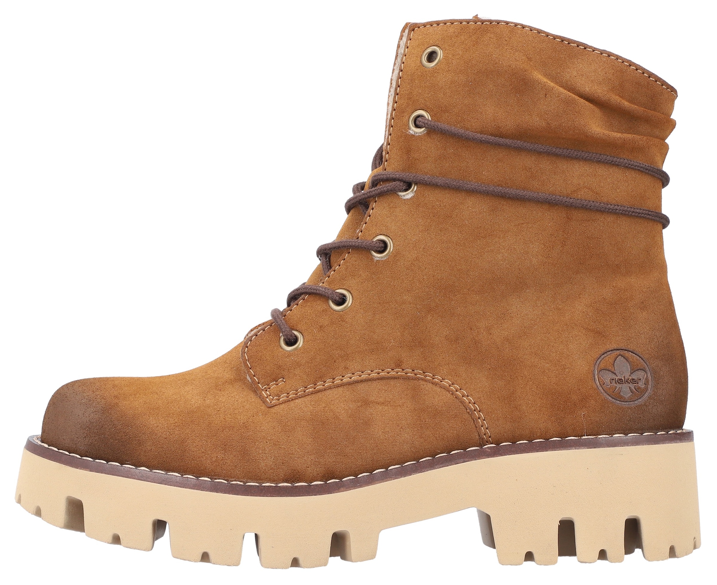 Rieker Winterstiefelette, Schnürboots, Winterboots, Profilsohle, mit Innenreißverschluss