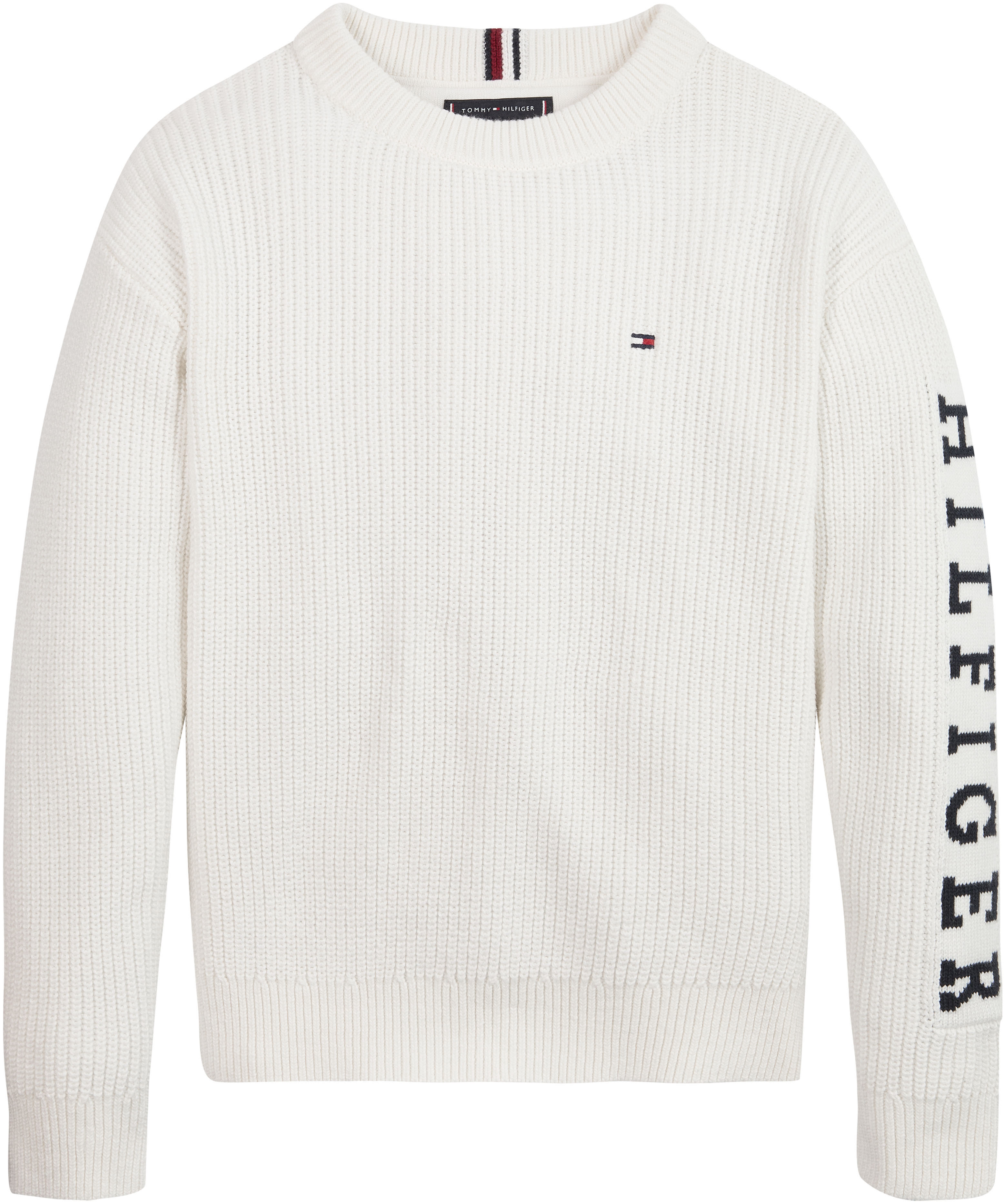 Strickpullover »MONOTYPE SWEATER«, mit modischen Label-Applikationen