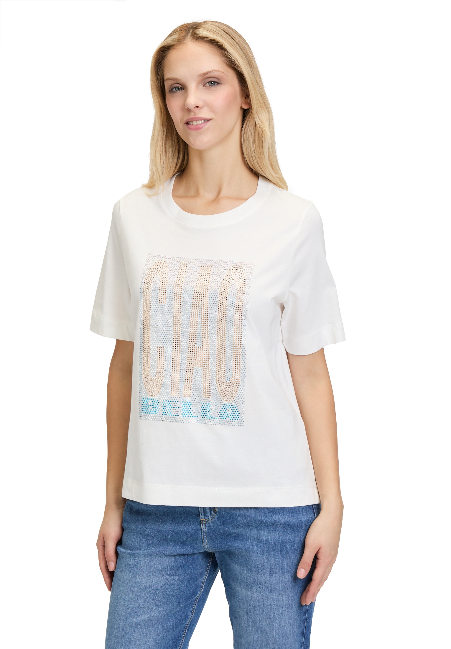Cartoon Kurzarmshirt "Cartoon Damen Printshirt mit Rundhalsausschnitt", (1 günstig online kaufen