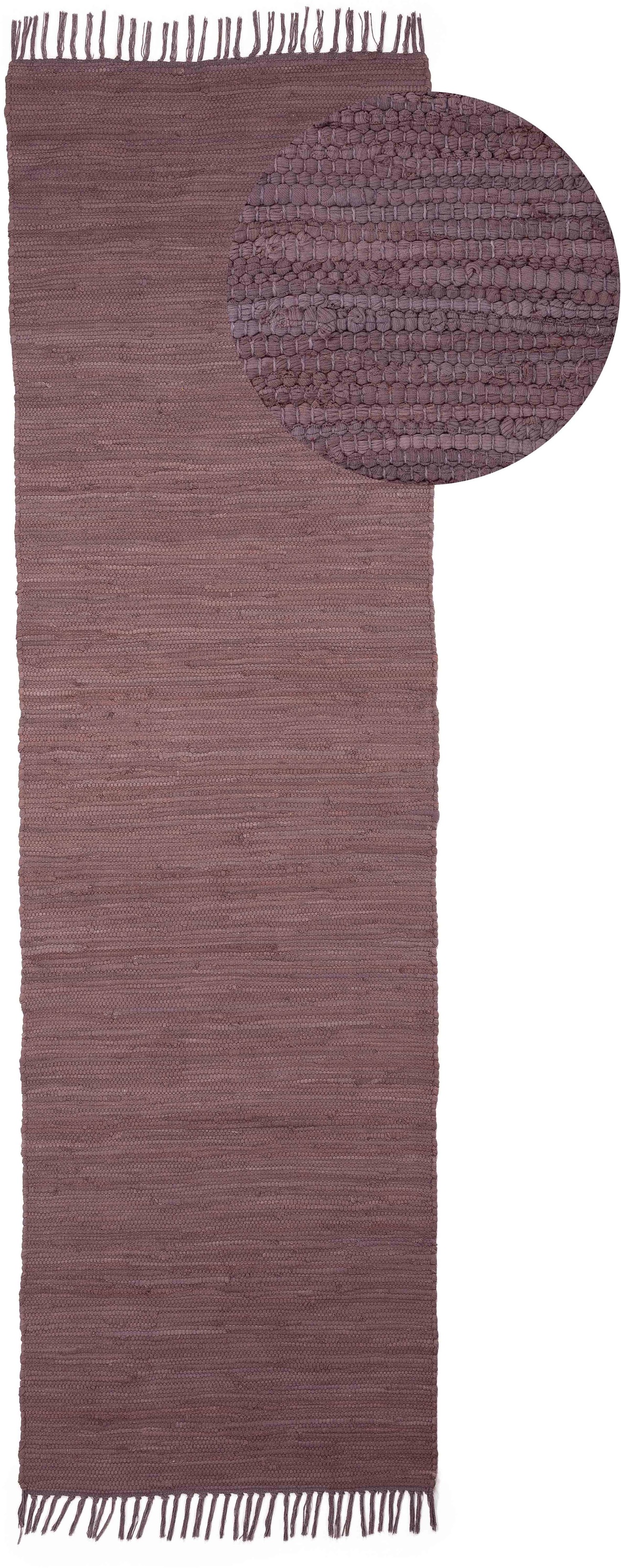 carpetfine Teppich "Kelim Chindi uni, auch als Läufer" rechteckig 5 mm Höhe günstig online kaufen