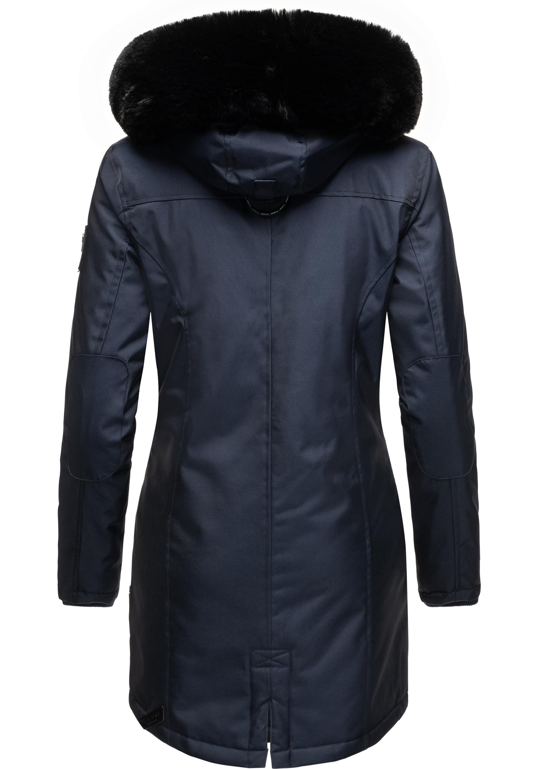 Navahoo Wintermantel »Tiniis«, Parka mit abnehmbarer Kapuze und extra Einkaufstasche